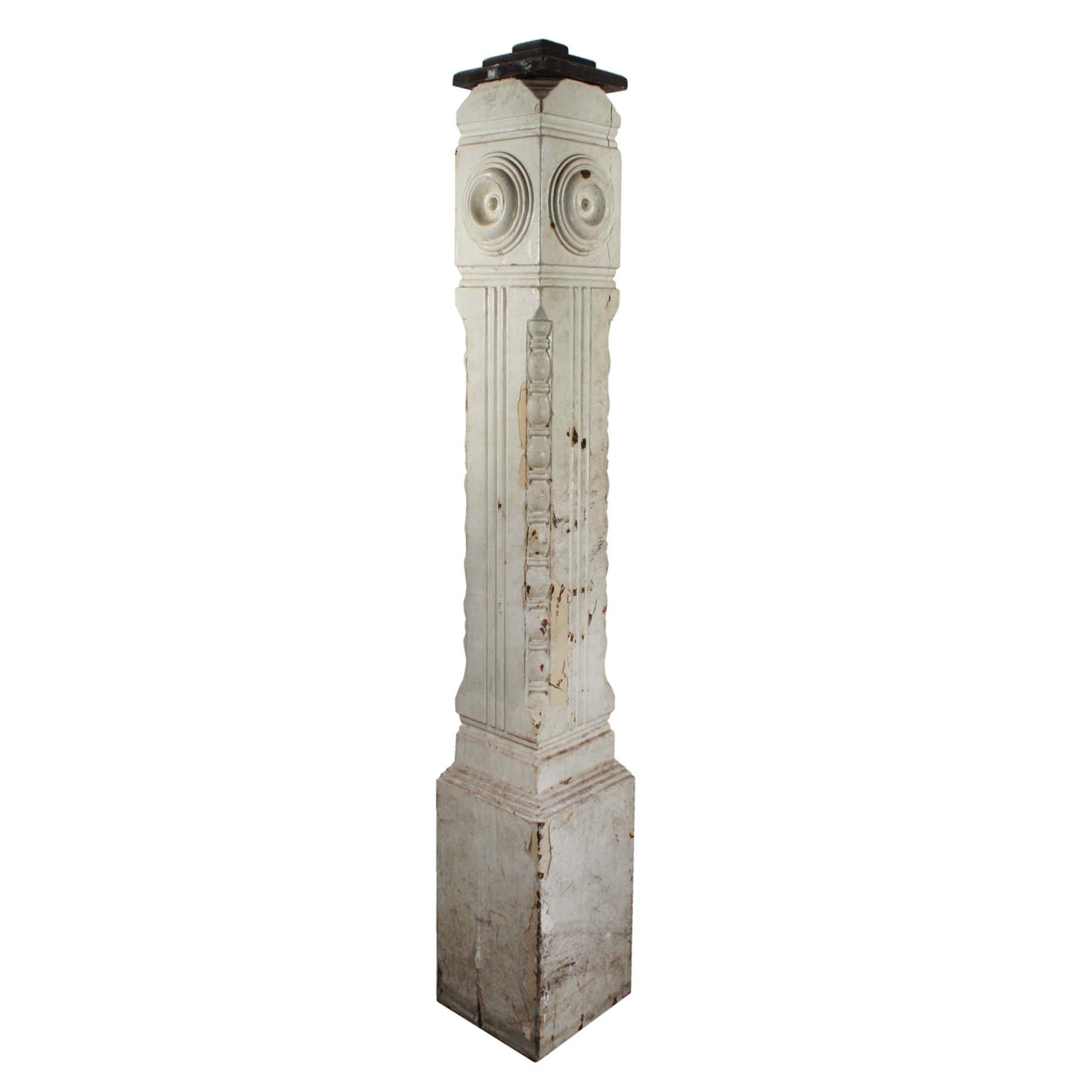 Salvaged Antique Newel Post, Late 19th Century-0