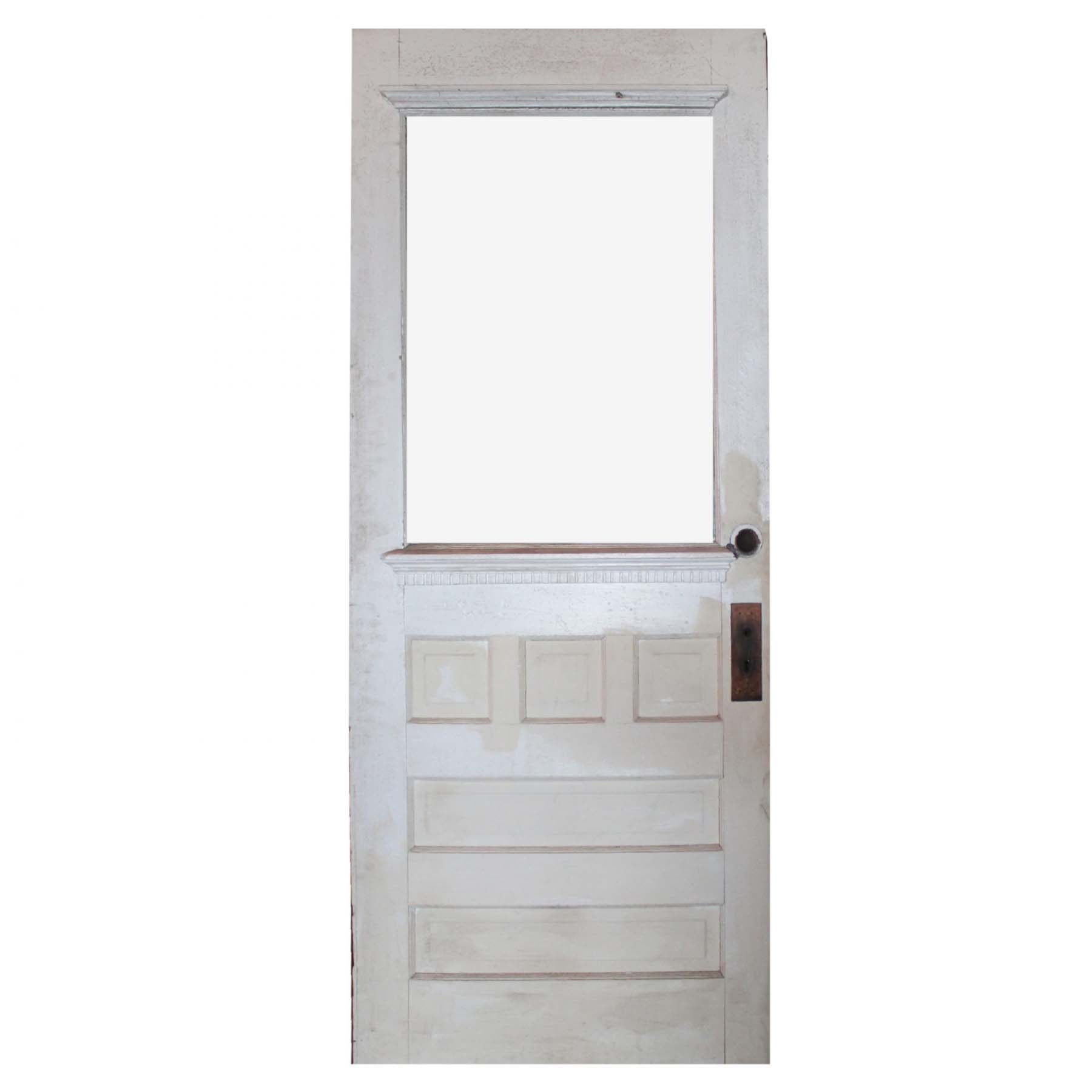 SOLD Reclaimed 32” Antique Farmhouse Door with Glass-0
