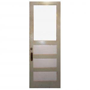 Salvaged 32” Antique Farmhouse Door with Glass-0