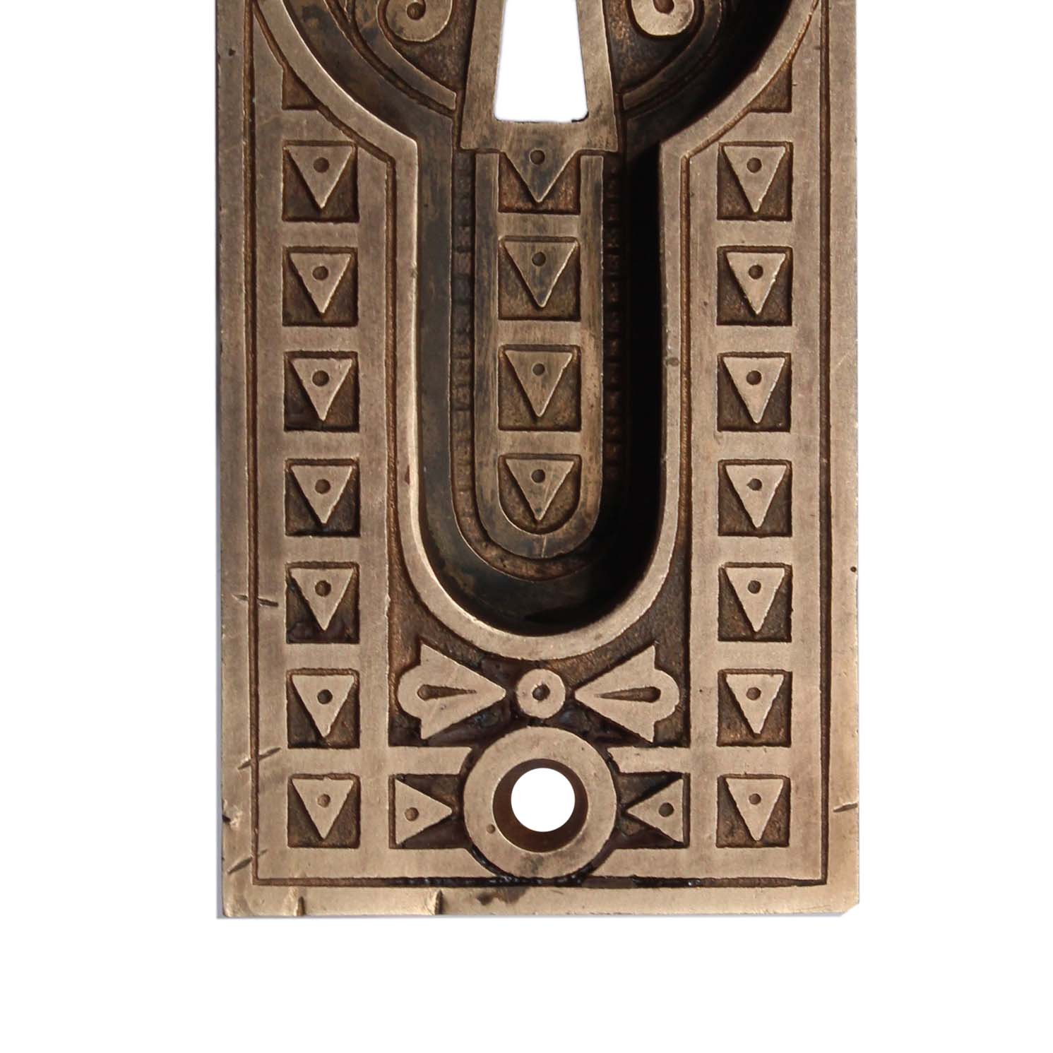 Antique Bronze Eastlake Pocket Door Plates, Late 19th Century-71199