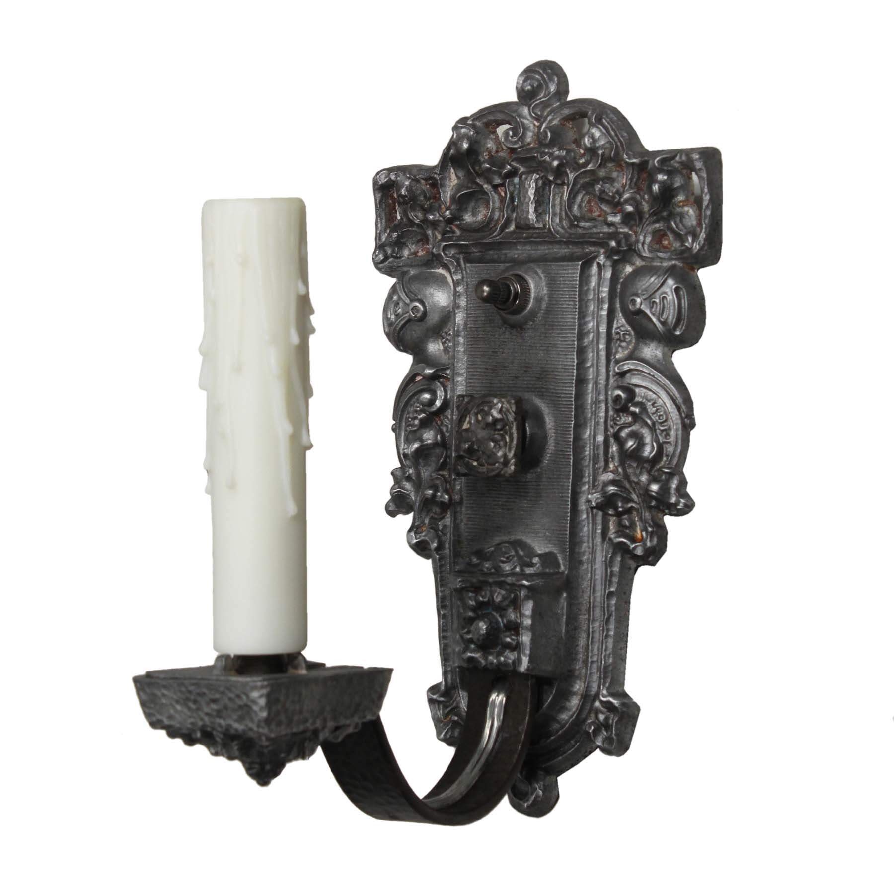 Pair of Antique Figural Gothic Revival Sconces, Riddle Co.-71285
