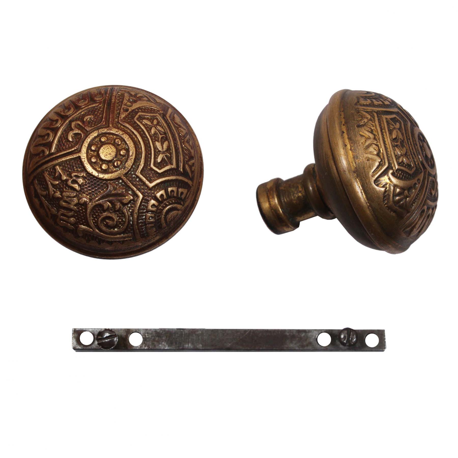 SOLD Antique Bronze “Ceylon” Door Hardware Set by Corbin, c. 1895-71122