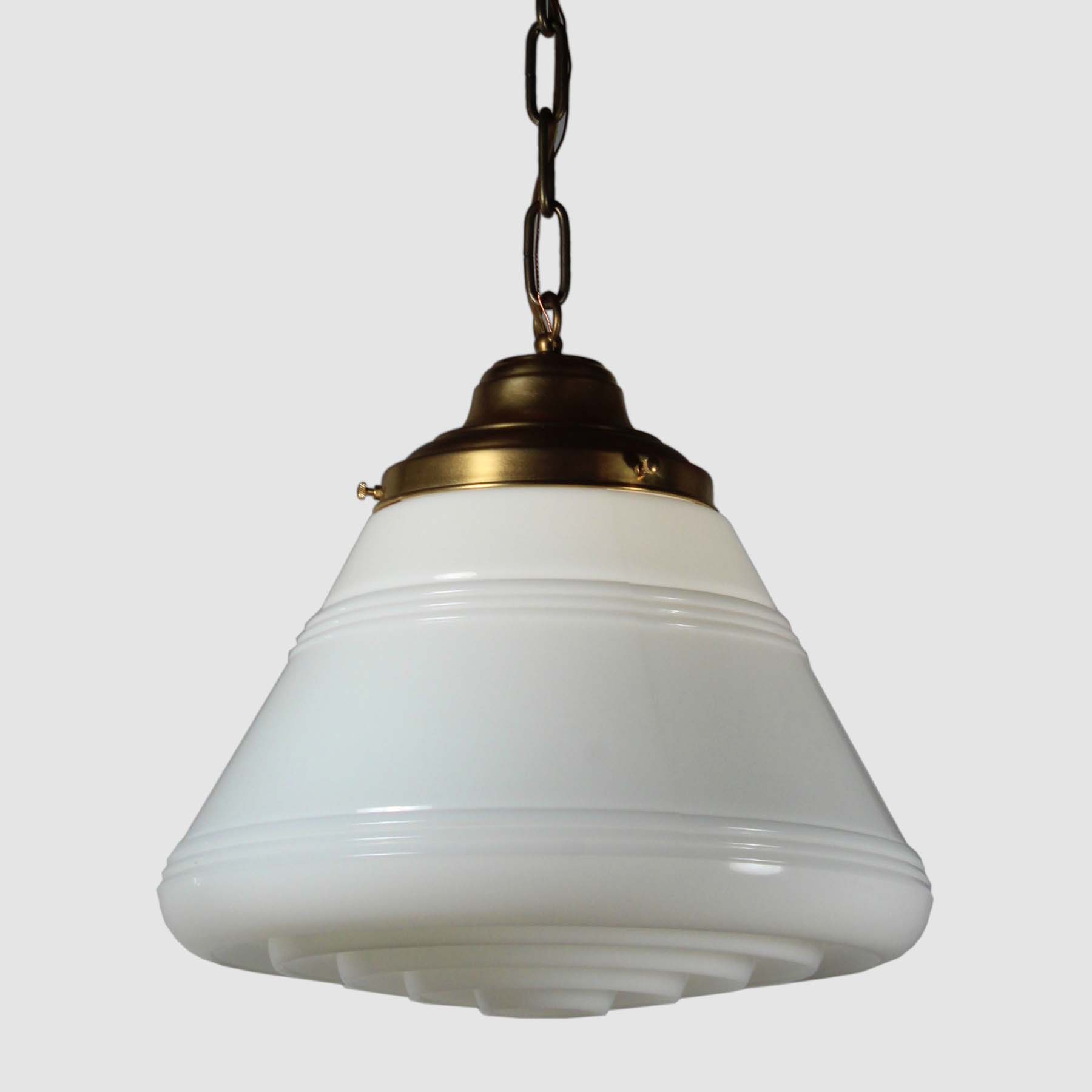 Brass Schoolhouse Pendant Lights, Antique Lighting-71217