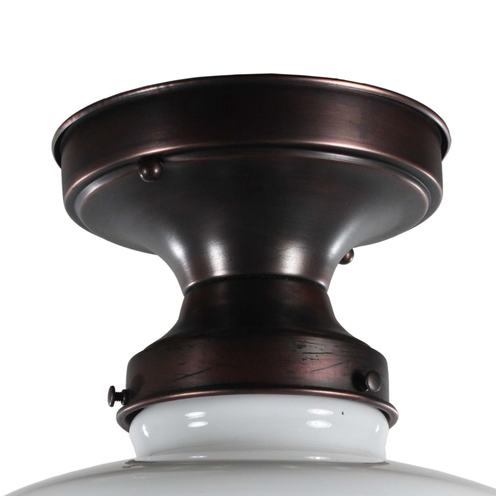 SOLD Antique Schoolhouse Flush Mount Lights, c.1930-71258