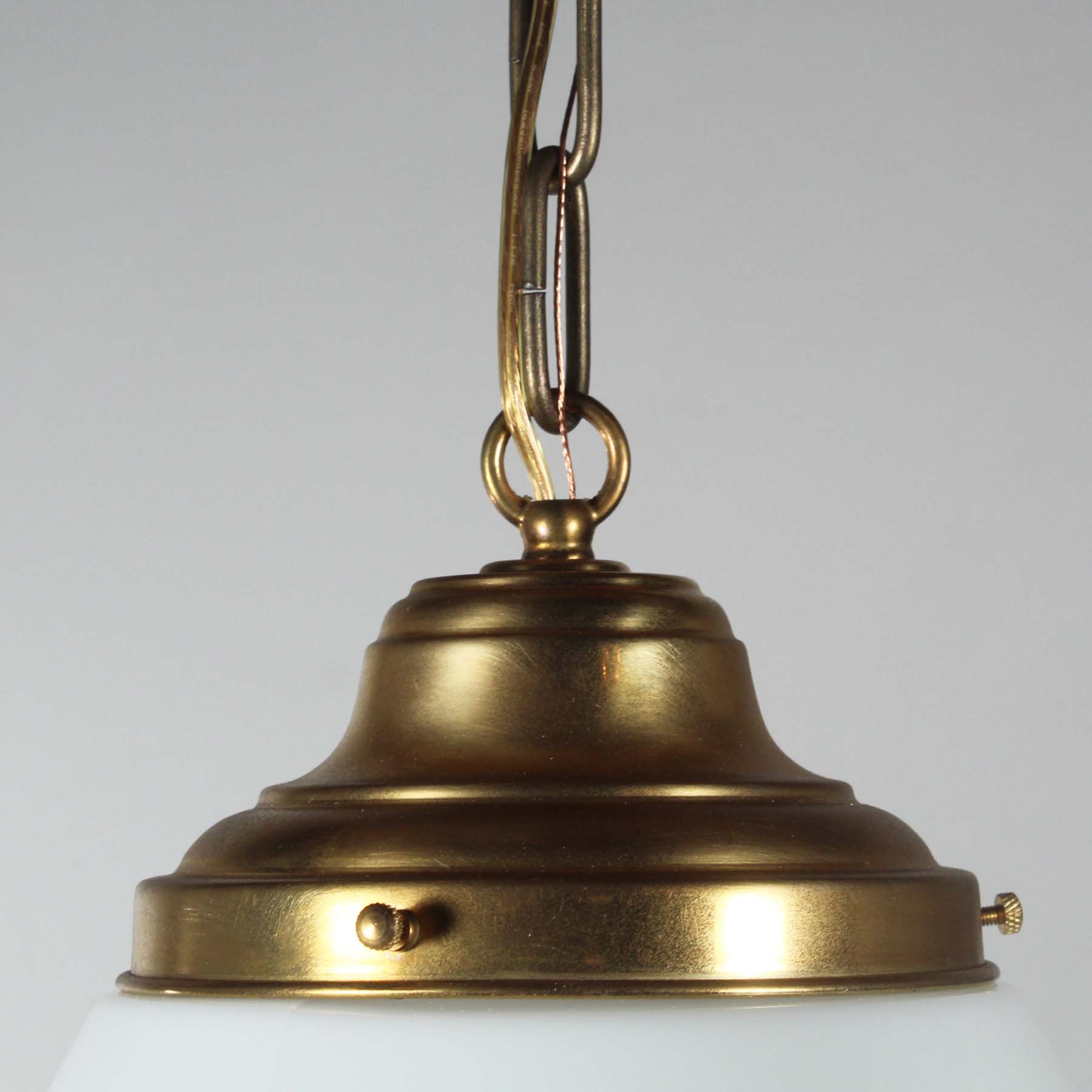 Brass Schoolhouse Pendant Lights, Antique Lighting-71219