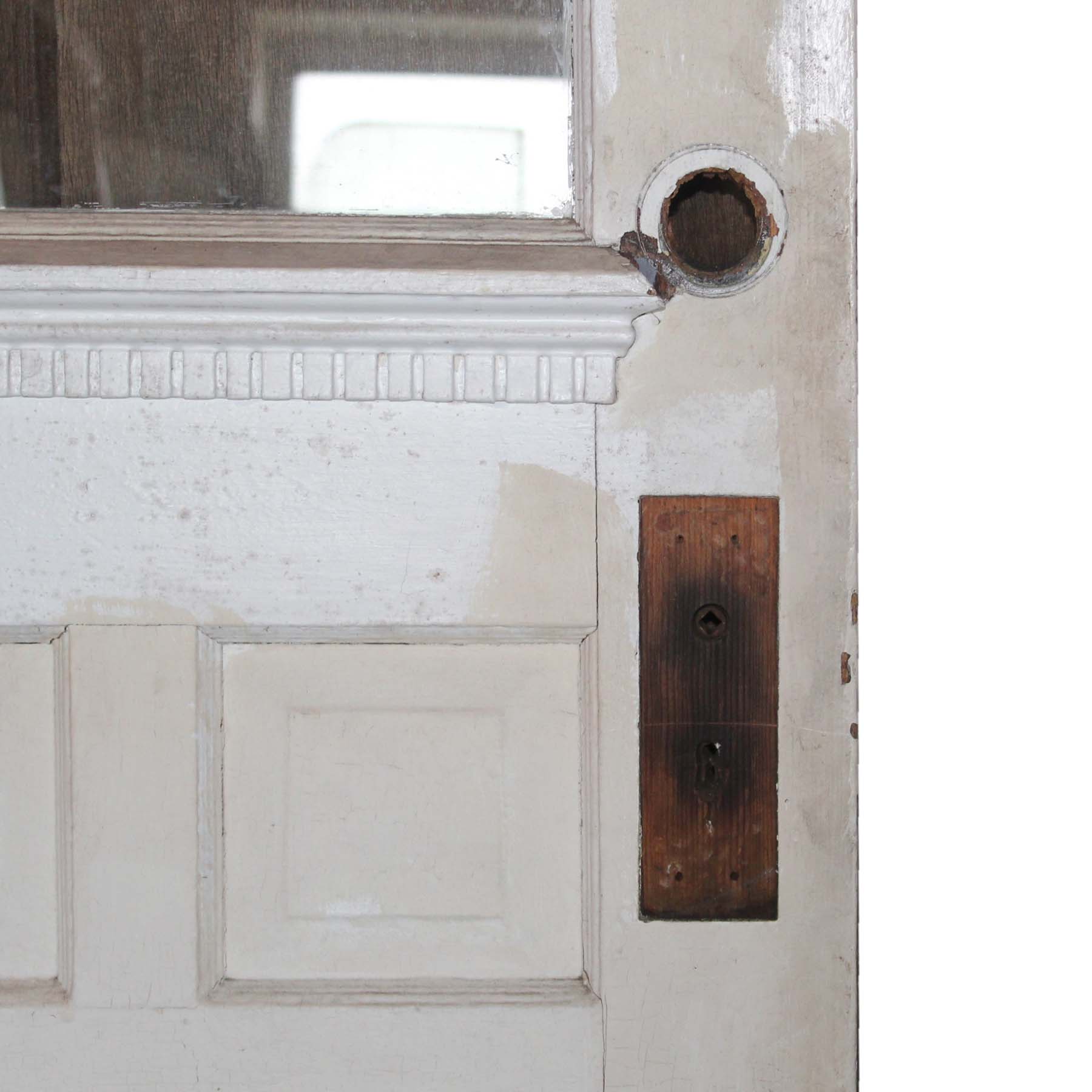SOLD Reclaimed 32” Antique Farmhouse Door with Glass-71313