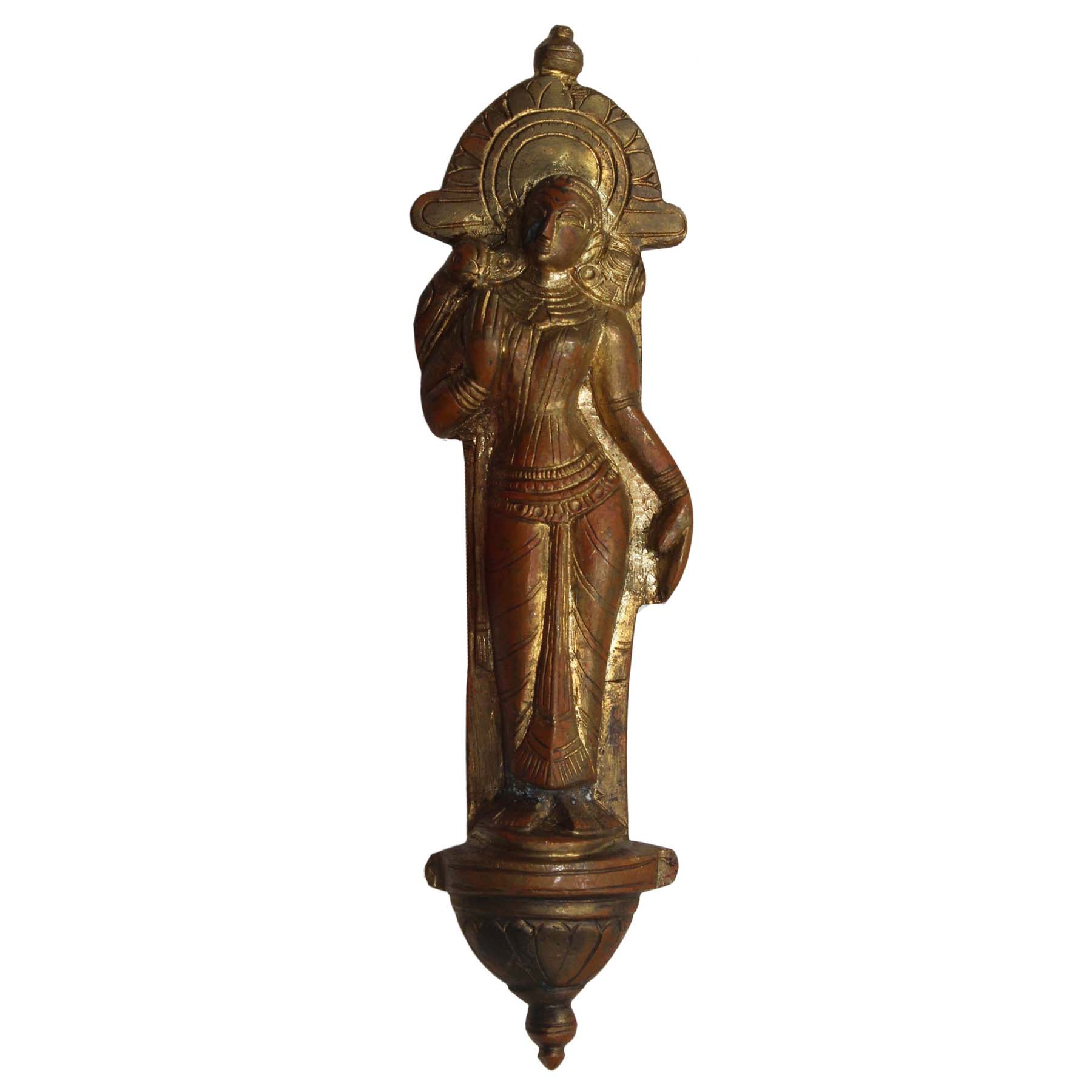 SOLD Antique Figural Door Handle, Cast Bronze-0