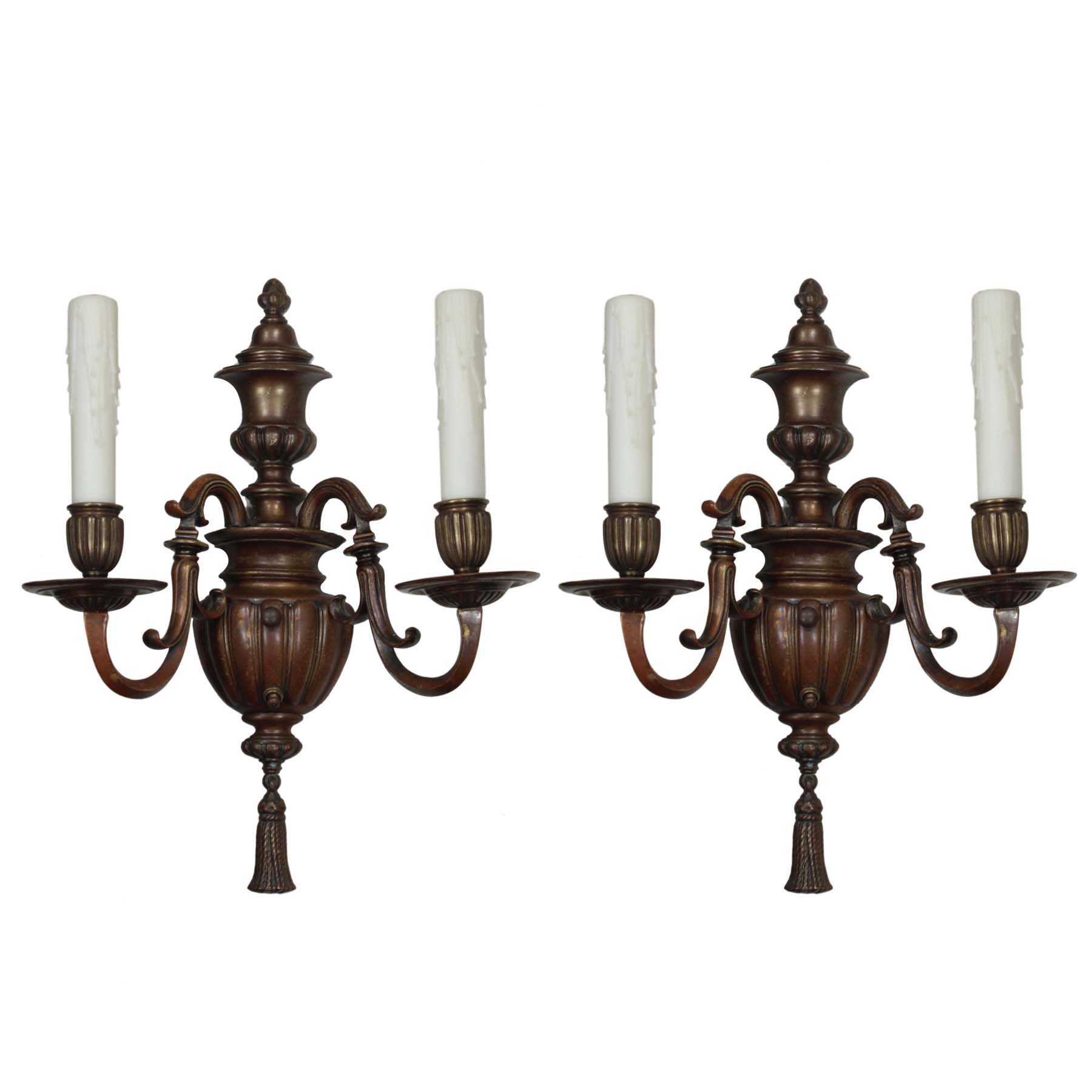 Pair of Antique Bronze Sconces by Caldwell-0