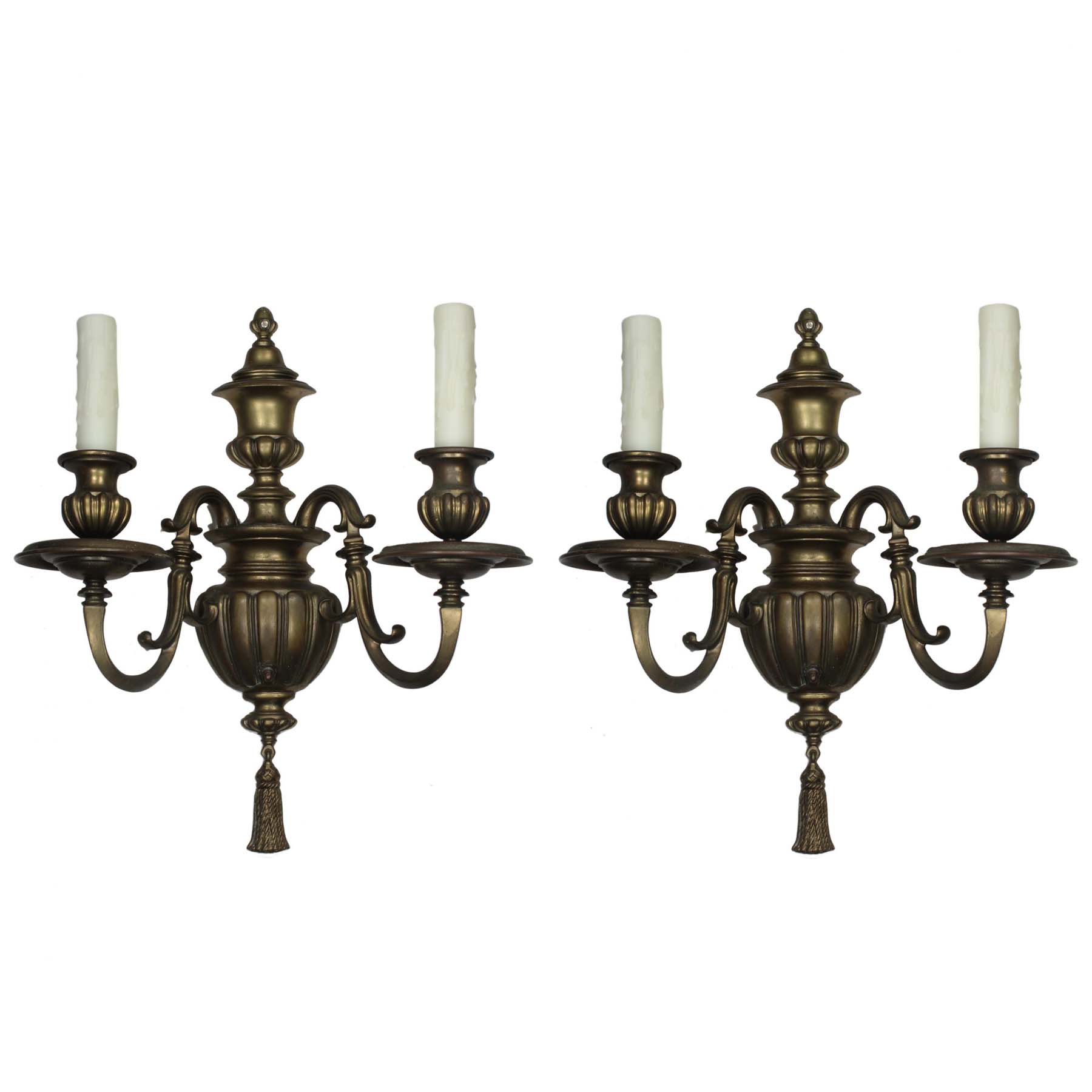 Pair of Antique Brass Sconces by Caldwell, c. 1915-0