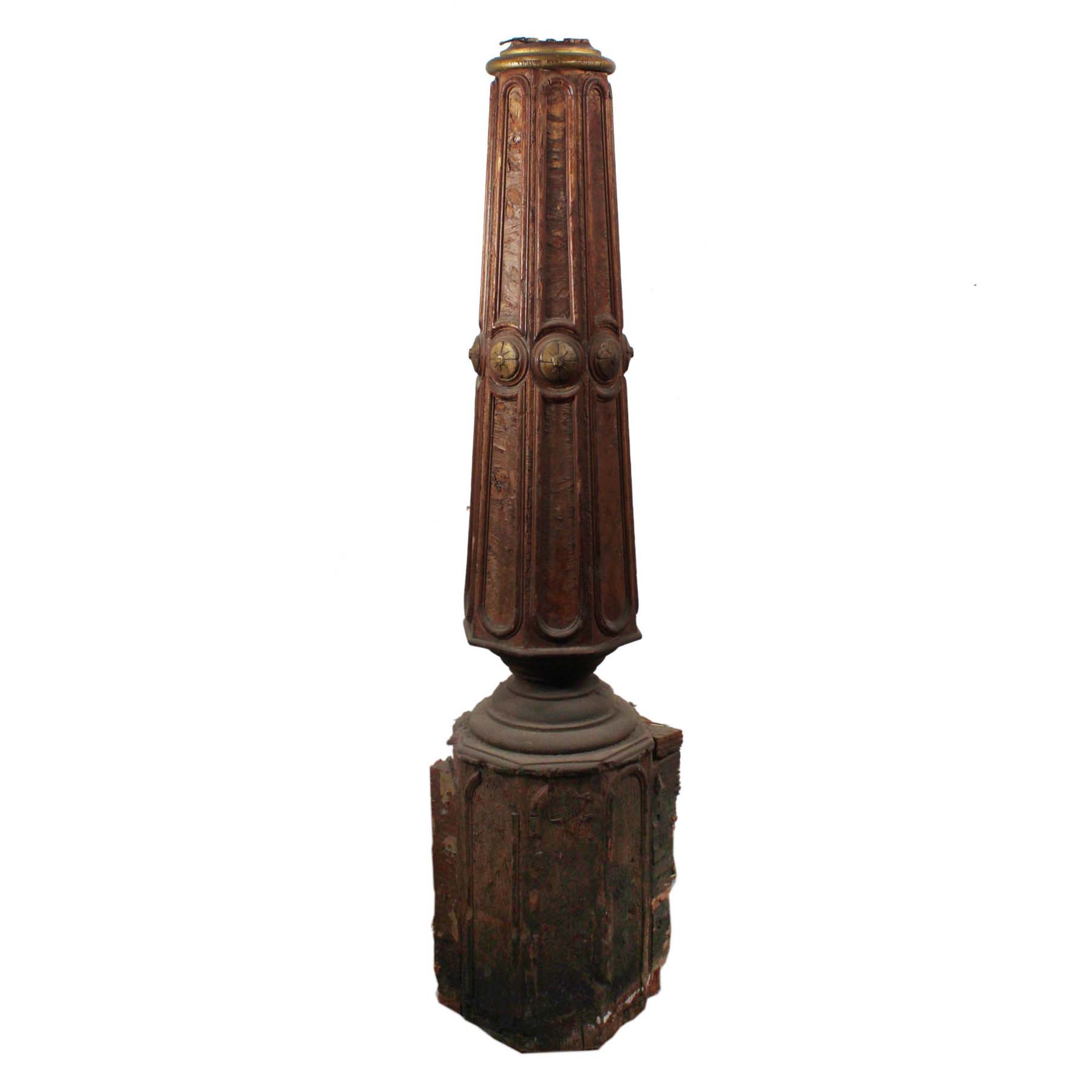 SOLD Reclaimed Antique Octagonal Newel Post, Late 19th Century-0
