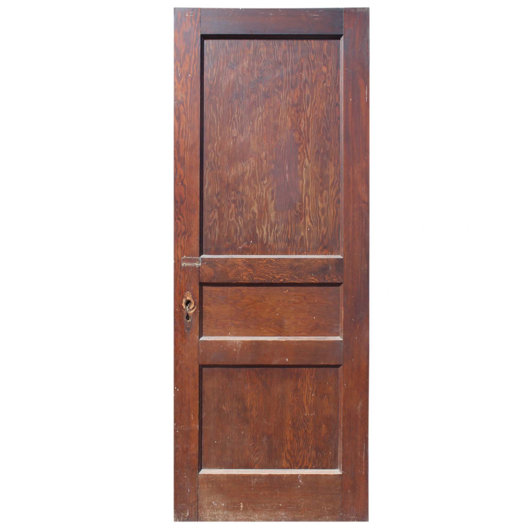 SOLD Reclaimed 30” Three-Panel Solid Wood Door-0