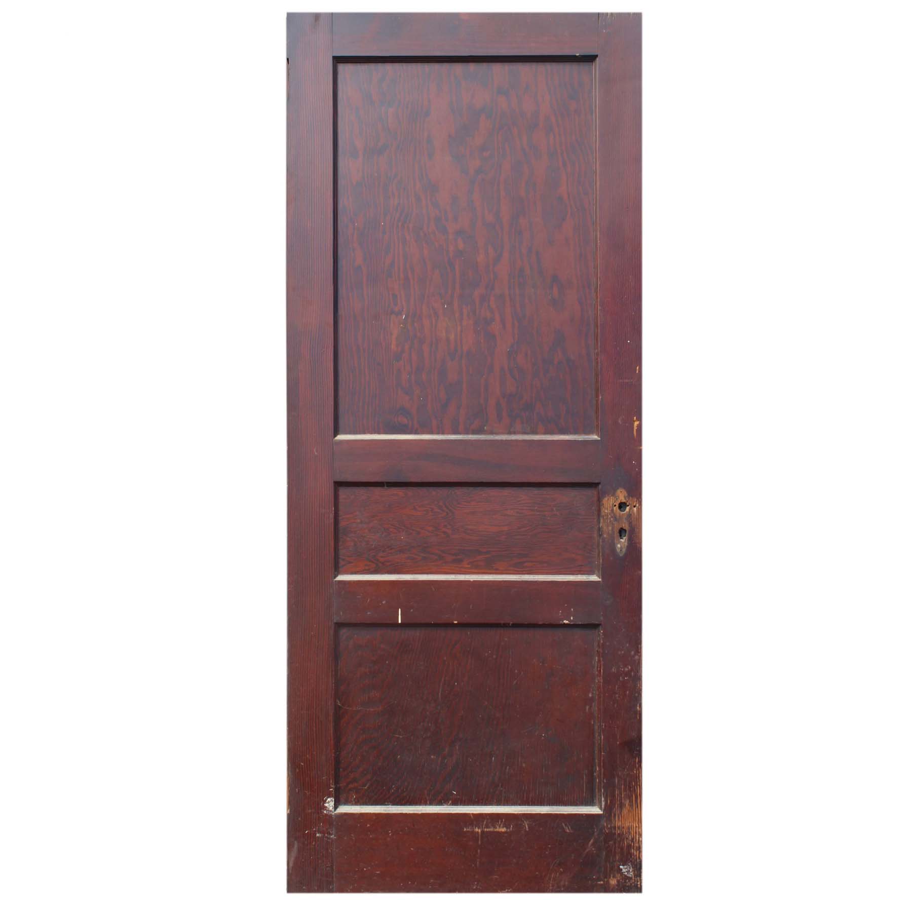 SOLD Reclaimed 32” Three-Panel Solid Wood Door-0