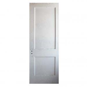 Antique 29” Two-Panel Solid Wood Door-0