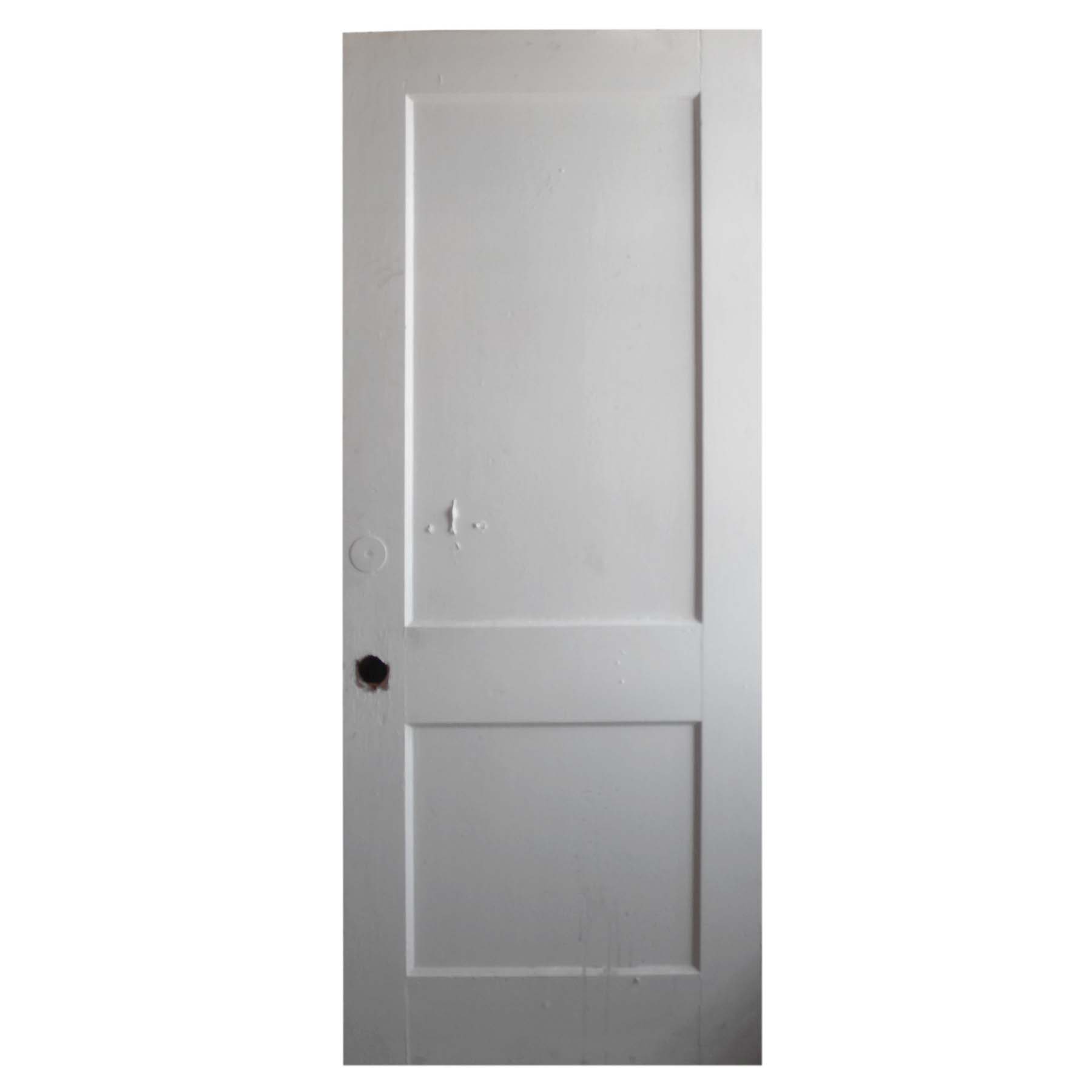 Antique 32” Two-Panel Solid Wood Door-0