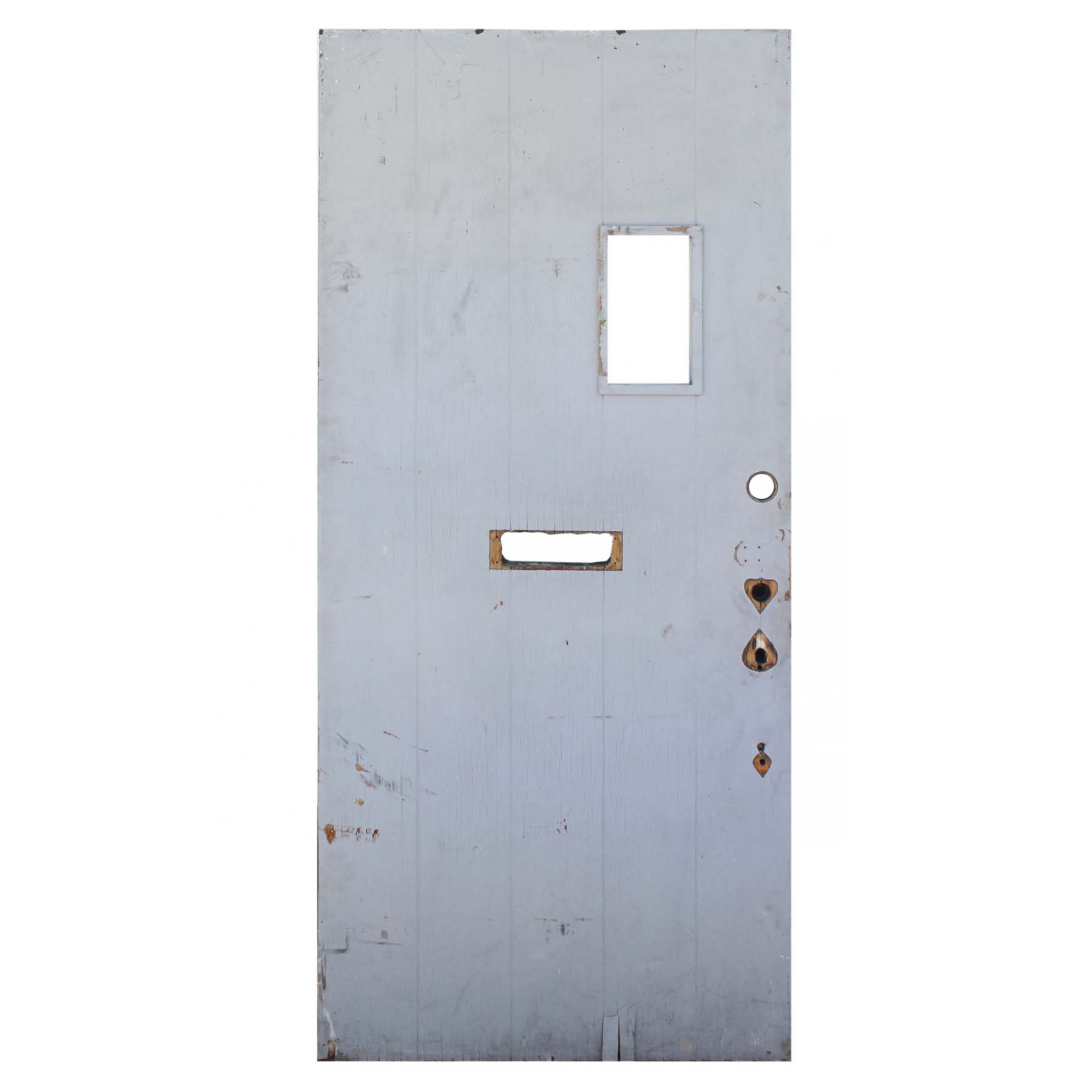 Salvaged 36" Exterior Plank Door with Window-0