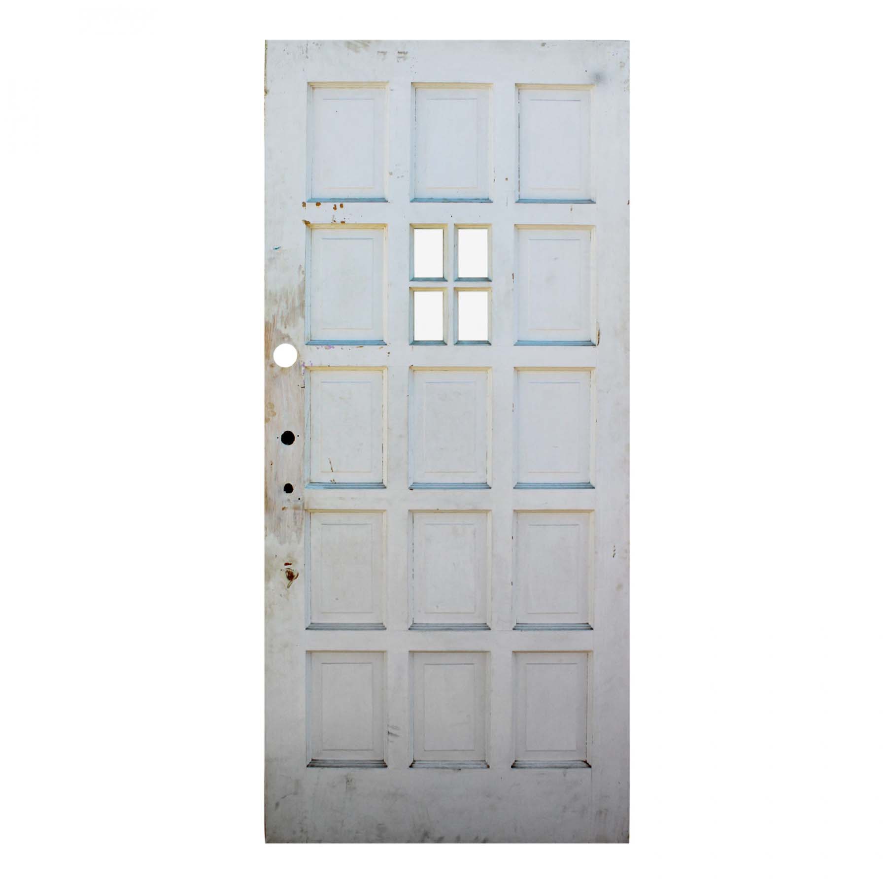 Antique 35” Multi Panel Door with Window-0
