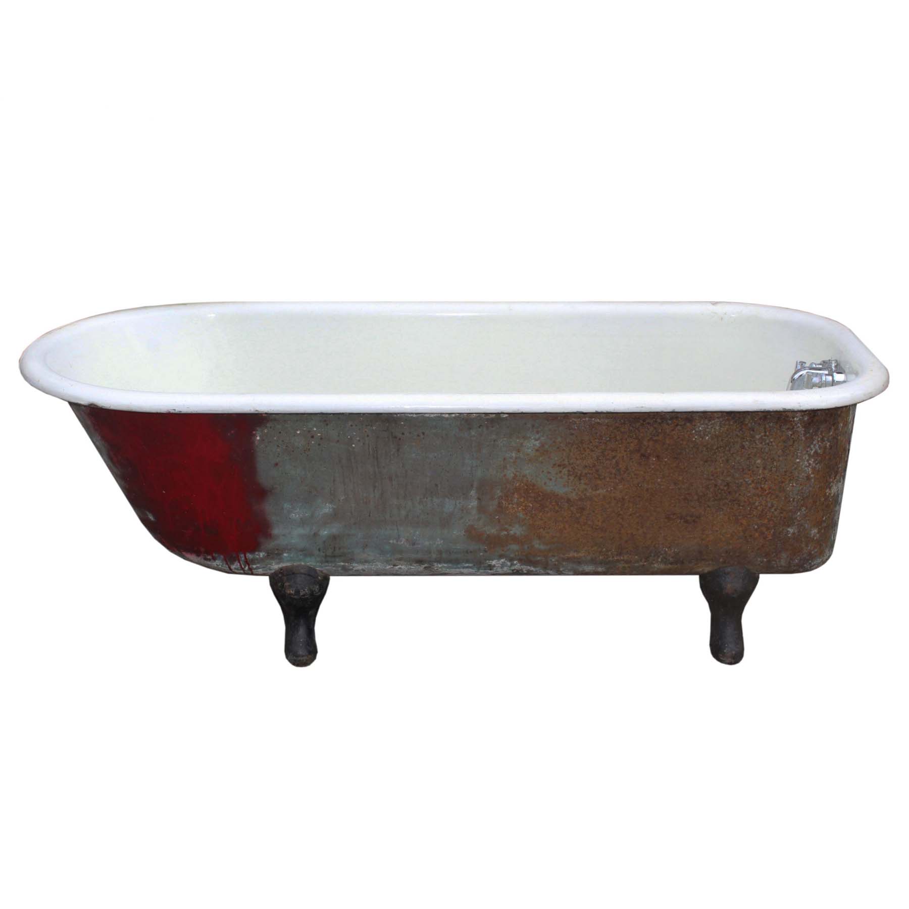 SOLD Salvaged Antique Clawfoot Bath Tub, 5’5"-0