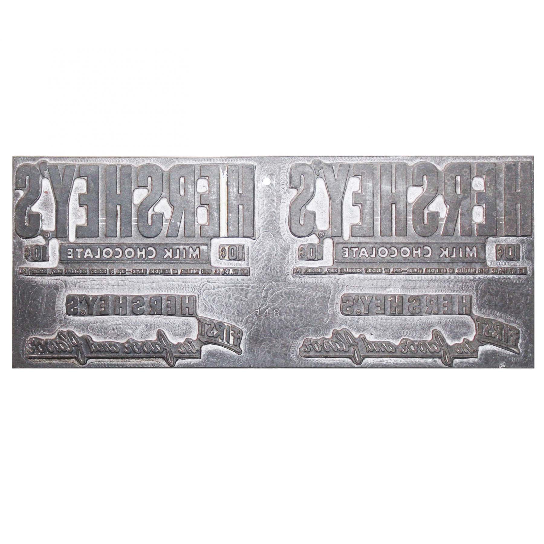 Vintage Hershey’s Milk Chocolate Label Print Block -0