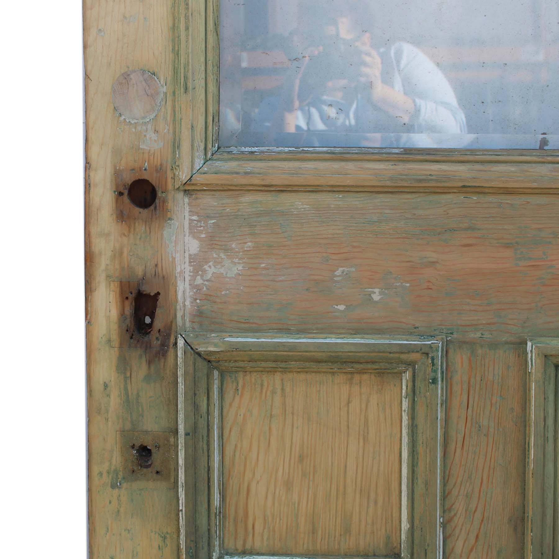 SOLD Reclaimed 36” Antique Farmhouse Door, Beveled Window -71471