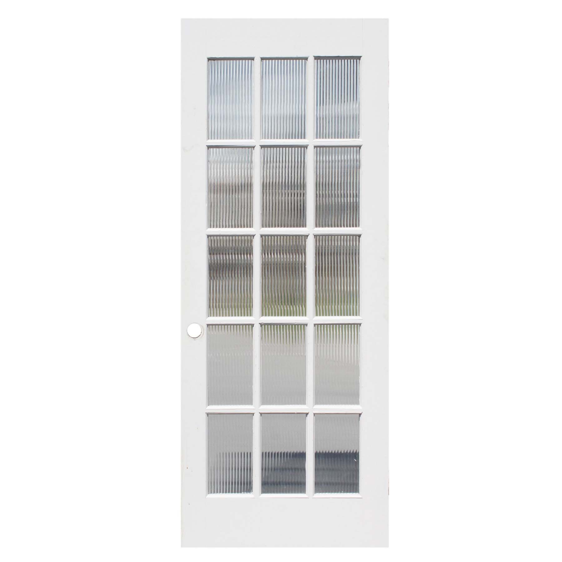 Reclaimed 31" Divided Light Door, Ribbed Glass-71658