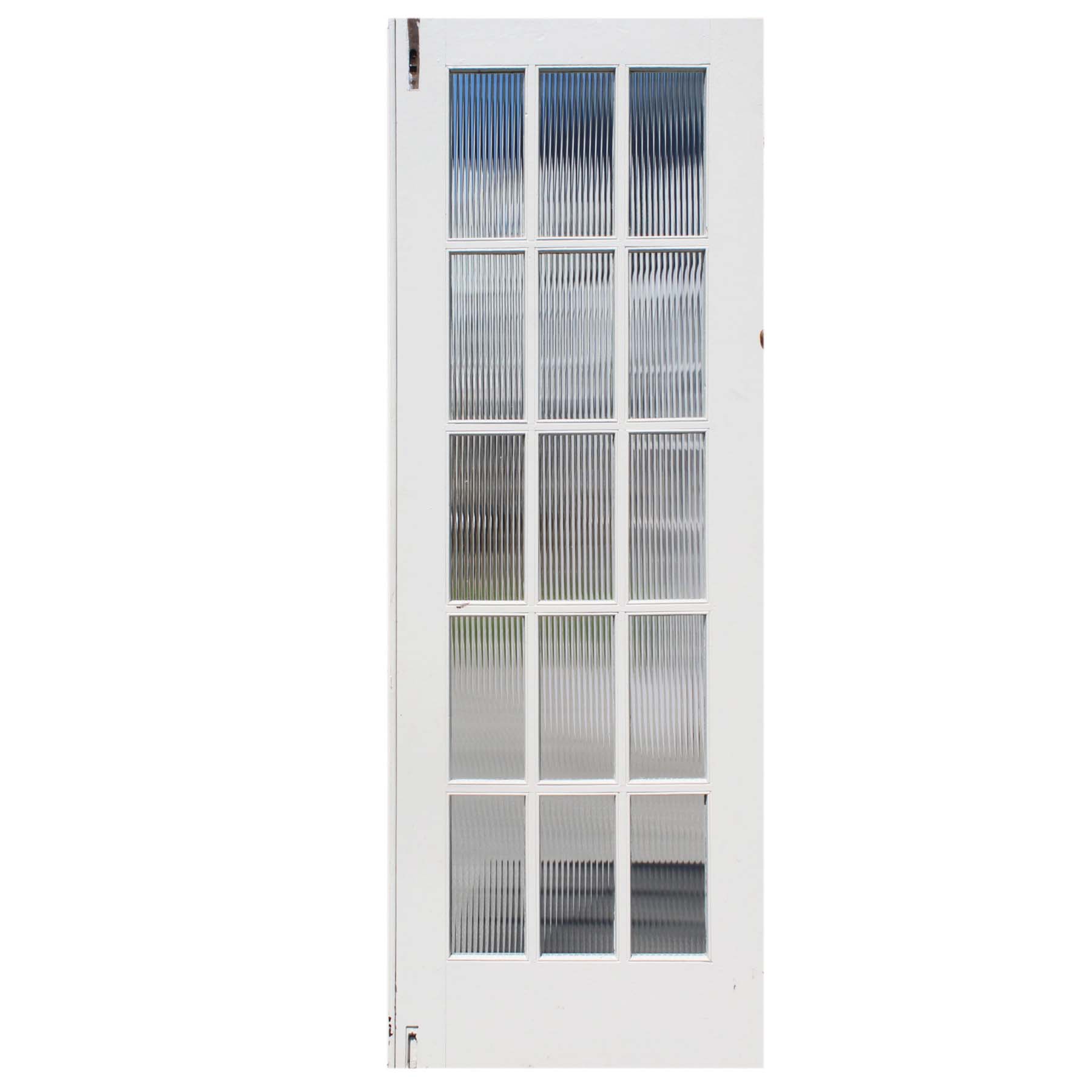 Salvaged 30" Divided Light Door, Ribbed Glass-71670