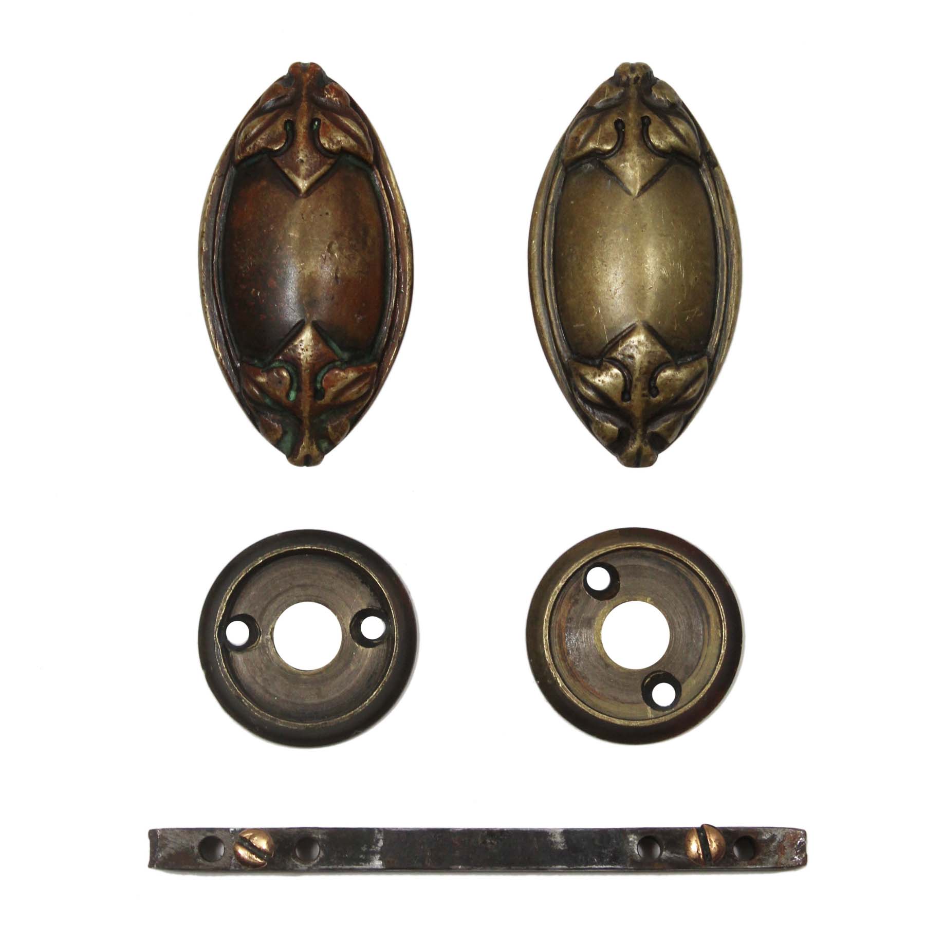 Antique Cast Bronze Oval Doorknob Sets-71710