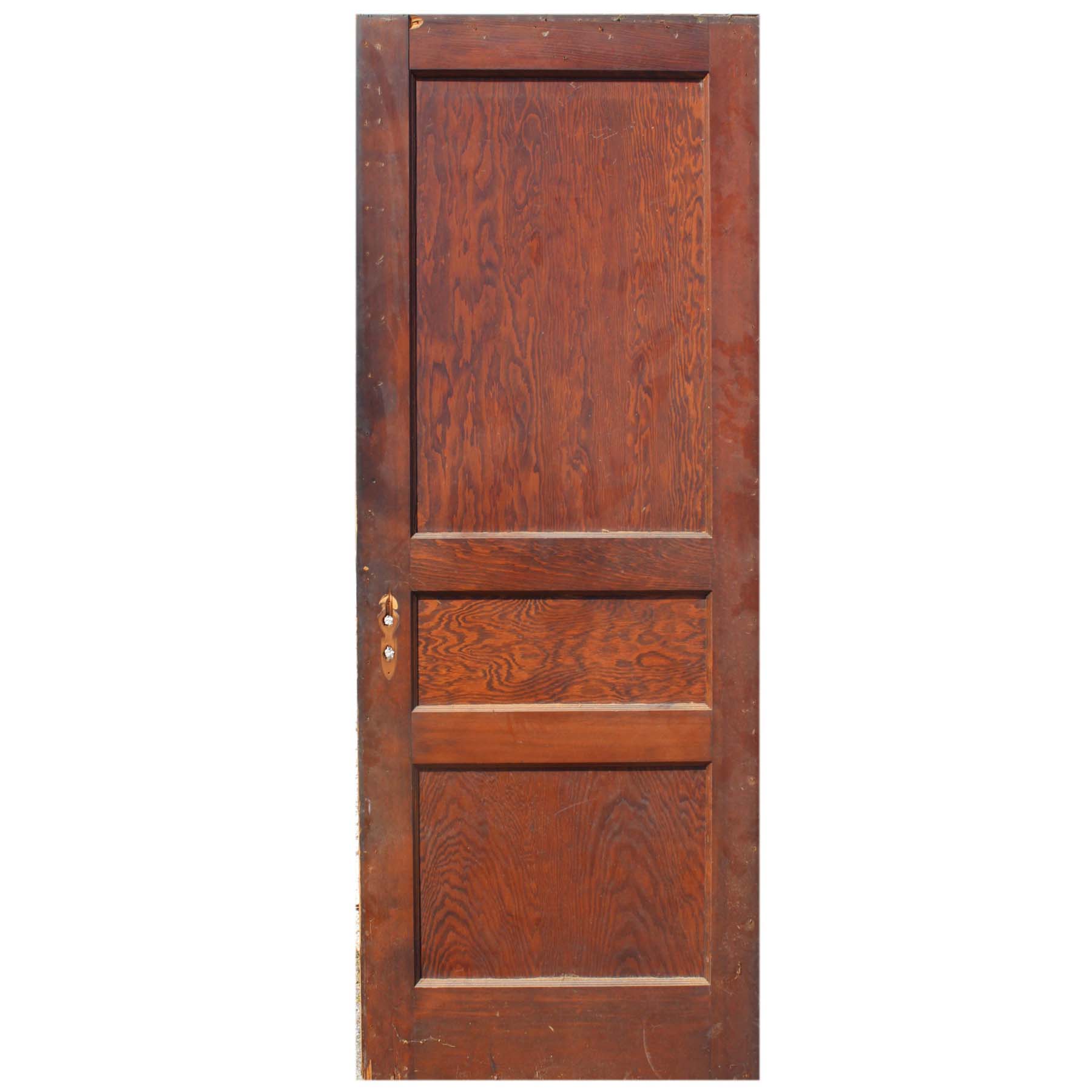 SOLD Antique 30” Three-Panel Solid Wood Door-71720