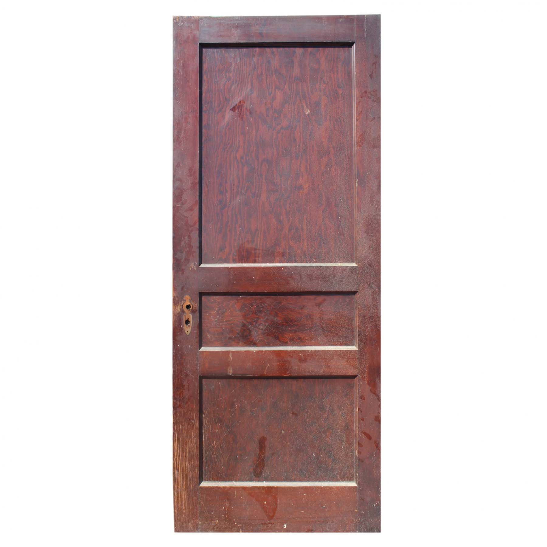 SOLD Salvaged 32” Three-Panel Solid Wood Door-71724