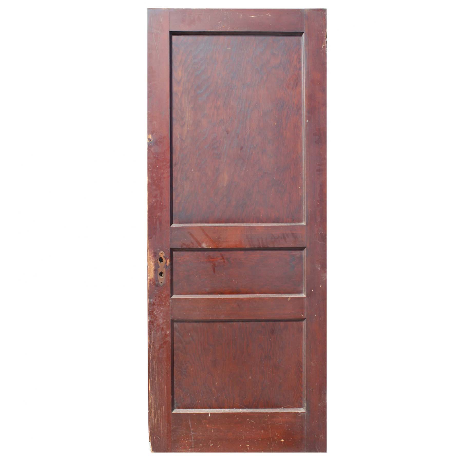 SOLD Salvaged 32” Three-Panel Solid Wood Door-71728