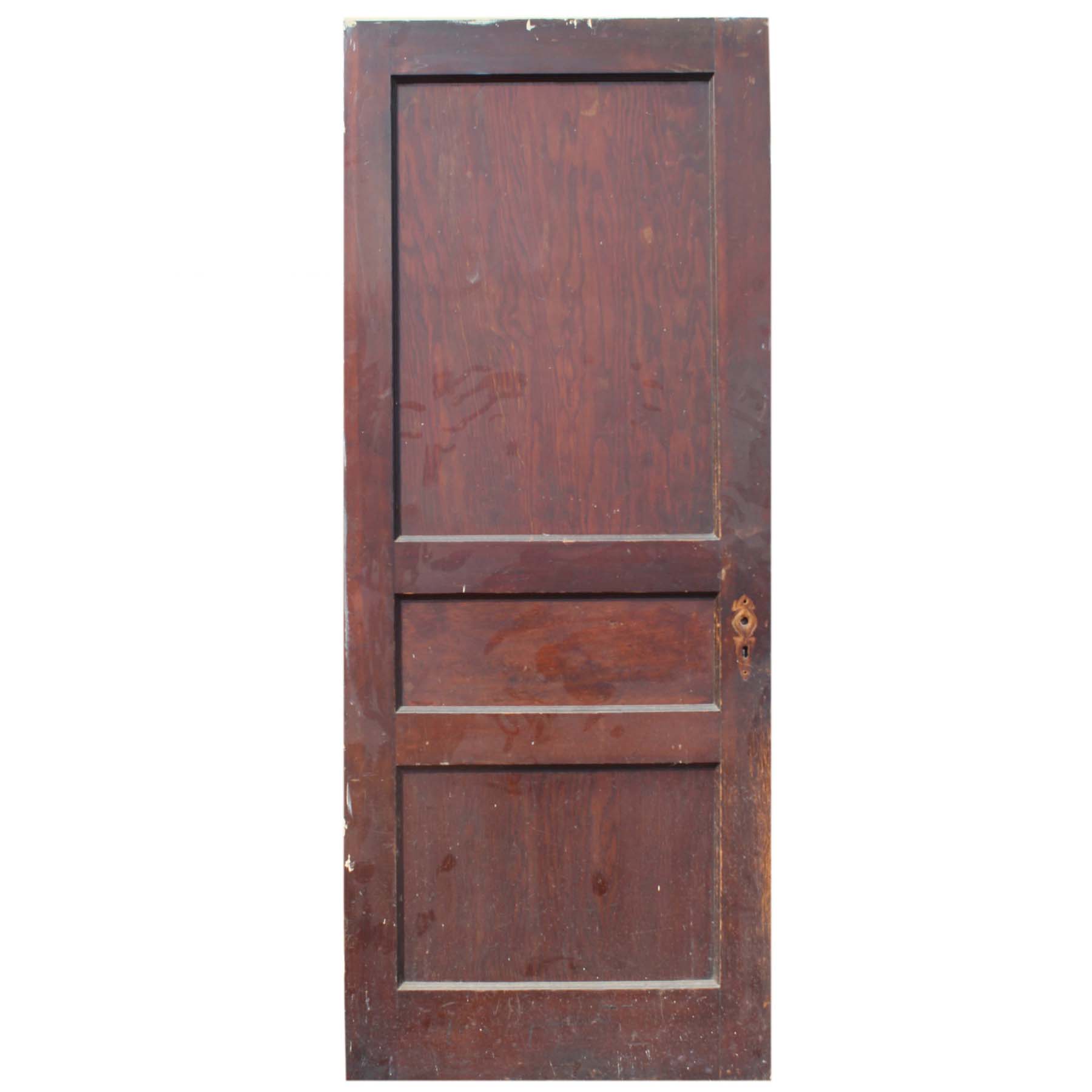 SOLD Antique 32” Three-Panel Solid Wood Door-71733