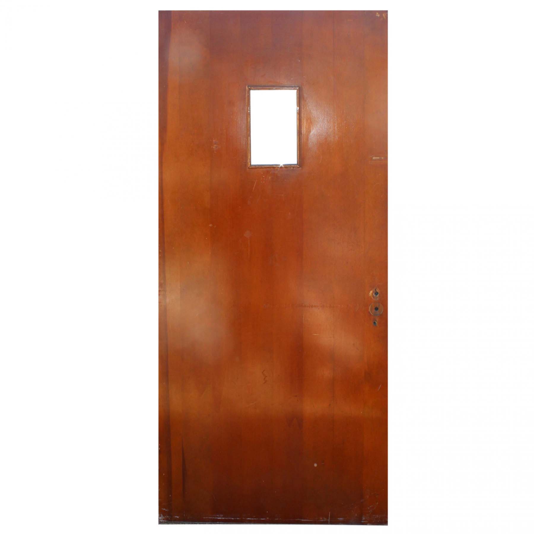 Salvaged 35" Exterior Plank Door with Window-71934