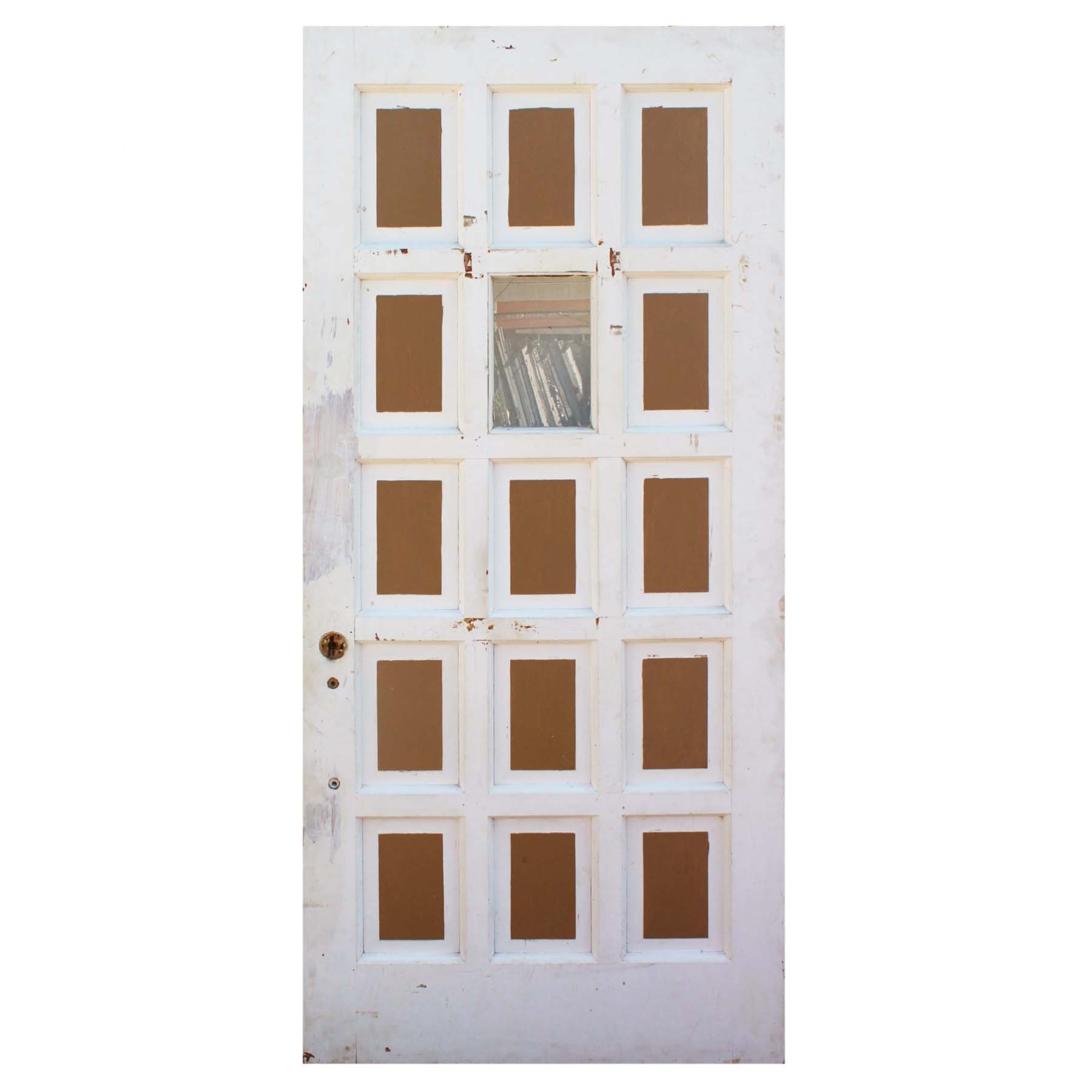 Antique 36” Multi-Panel Door with Window-71994