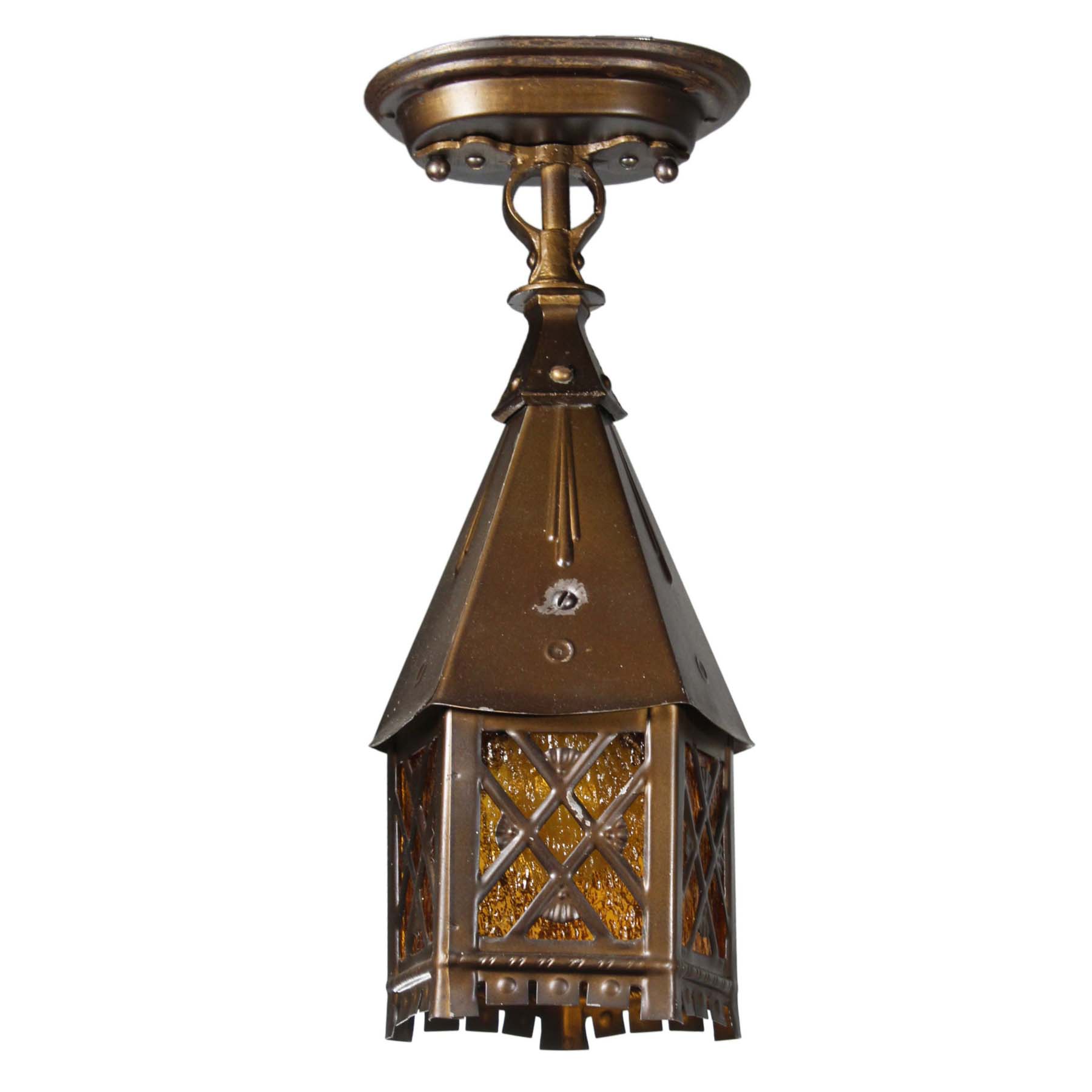 Tudor Lantern Flush Mount Lantern, Antique Lighting -71779