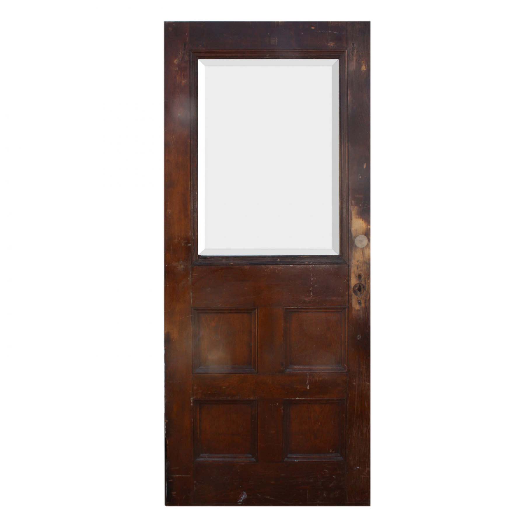 SOLD Reclaimed 36” Antique Farmhouse Door, Beveled Window -71472