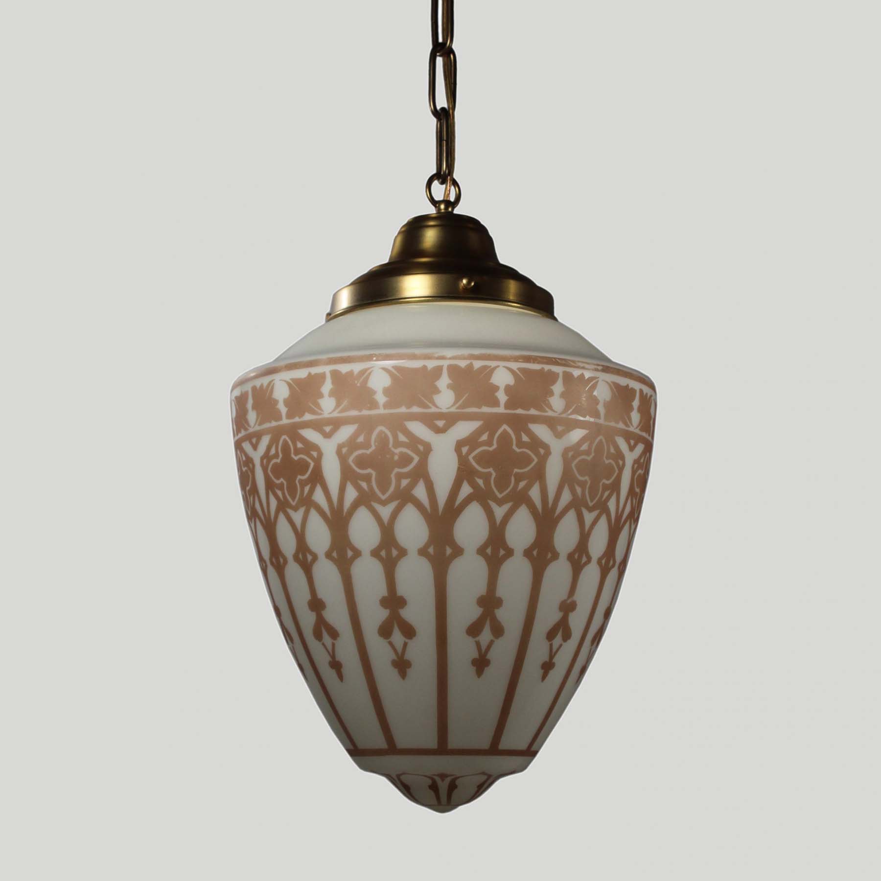 Matching Antique Pendant Lights with Original Glass Shades-71819