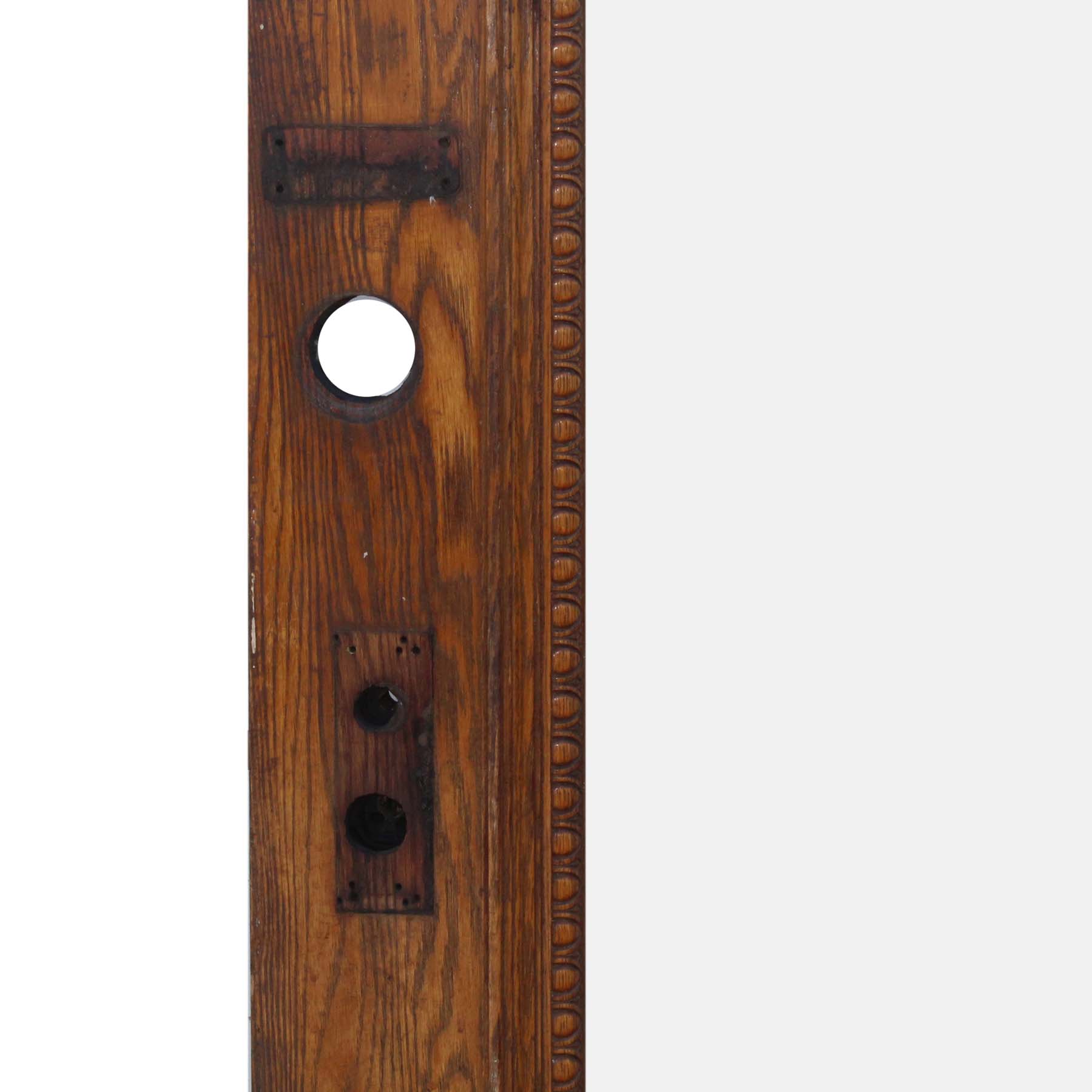 SOLD Salvaged 37” Full View Oak Entry Door with Egg-&-Dart Trim-71899