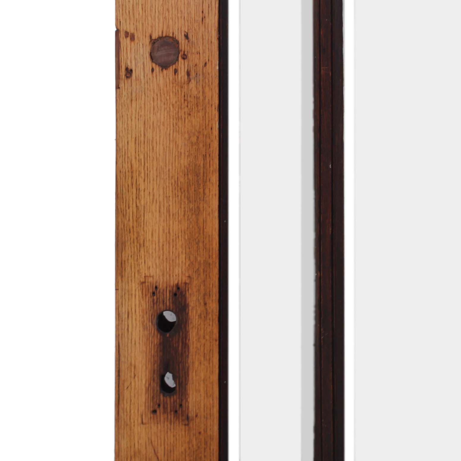 Salvaged 33” Oak Craftsman Door with Beveled Glass-71948