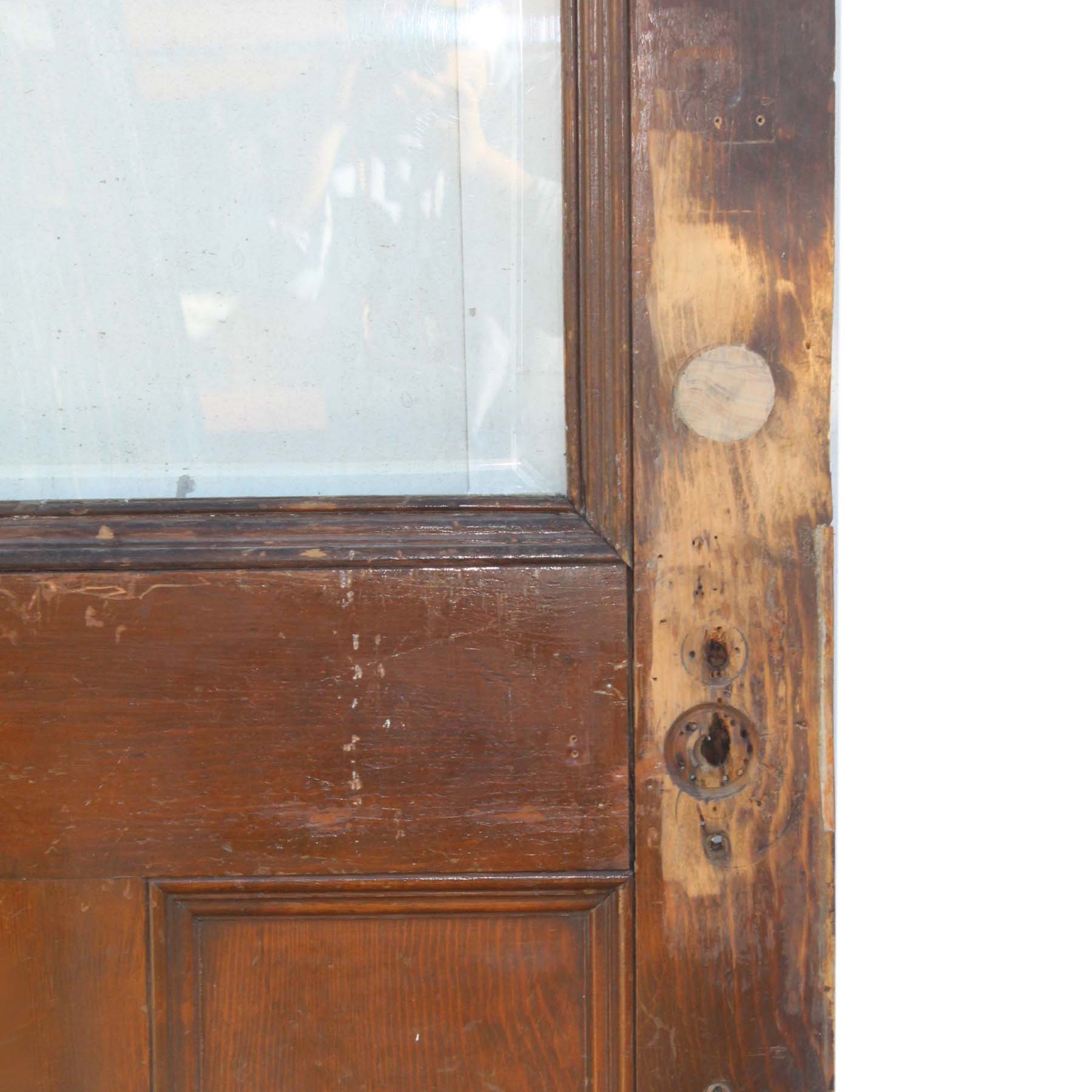 SOLD Reclaimed 36” Antique Farmhouse Door, Beveled Window -71473