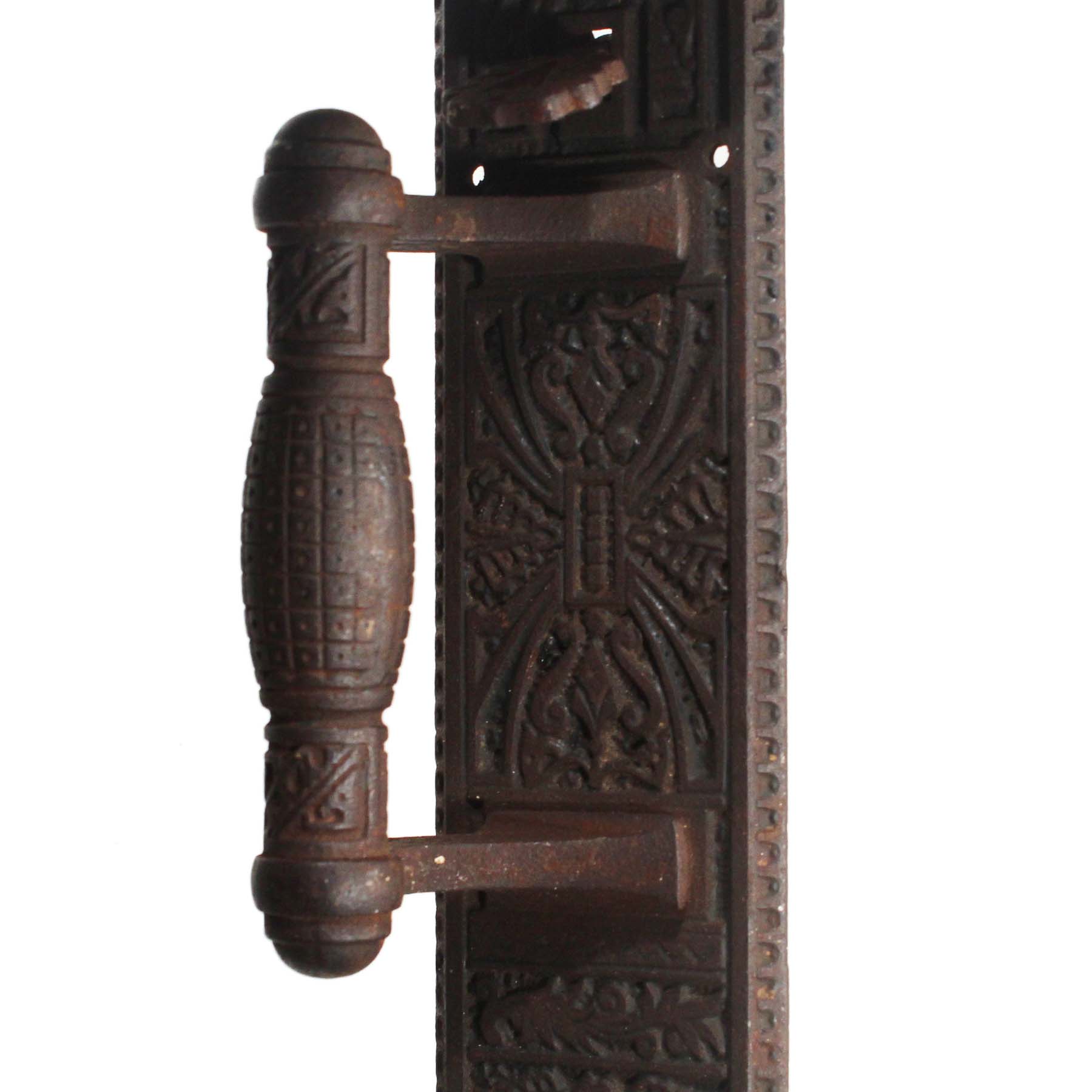 Antique Eastlake Cast Iron Door Handle, C. 1880’s-71611