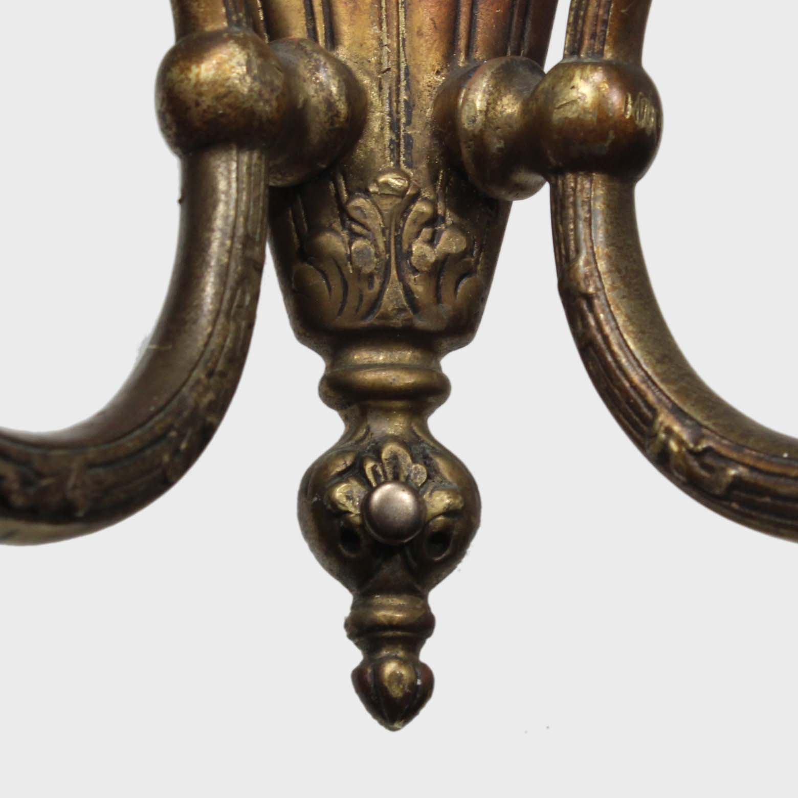 Pair of Antique Cast Bronze Adam Style Double-Arm Sconces-71854