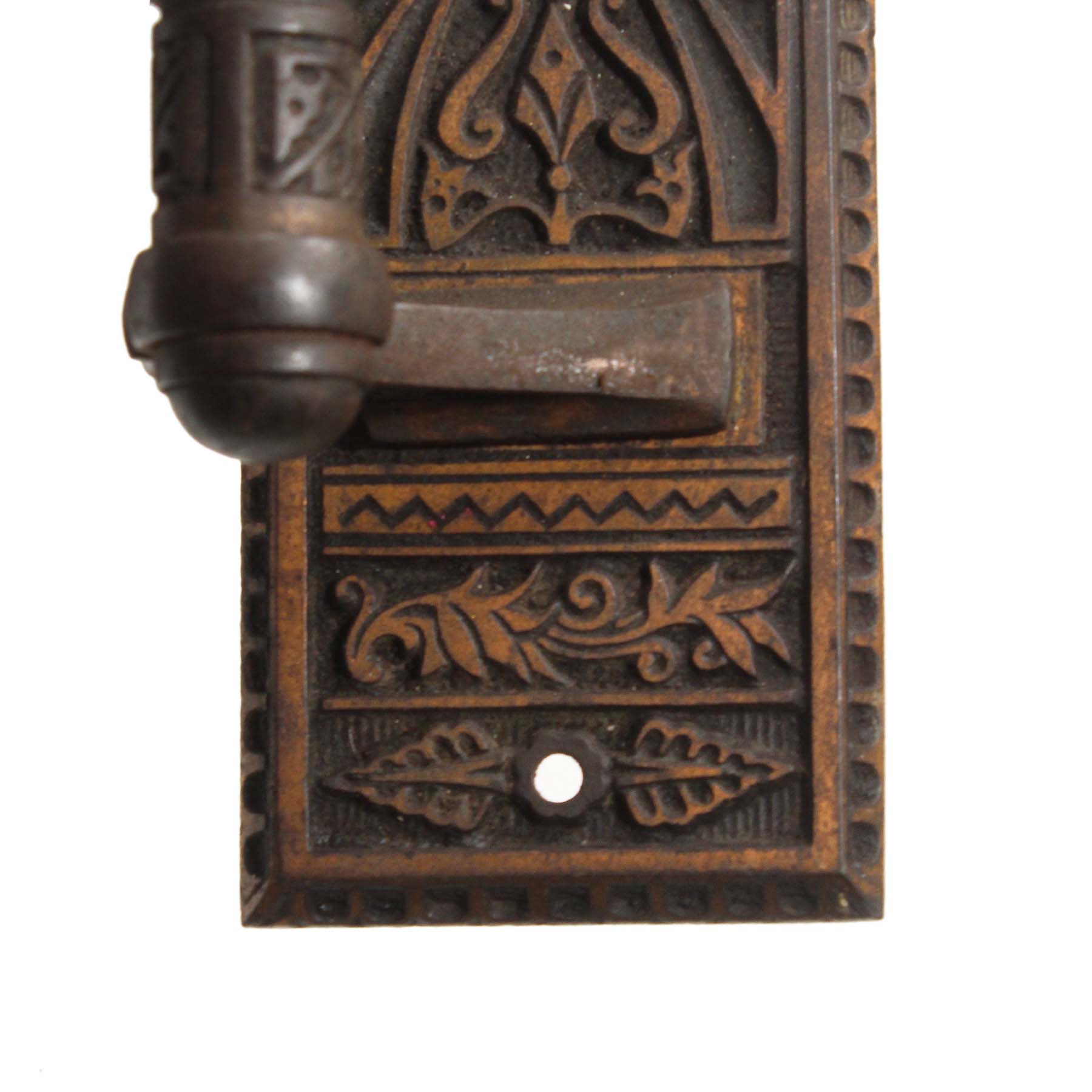 Antique Eastlake Cast Iron Door Handle, C. 1880’s-71607