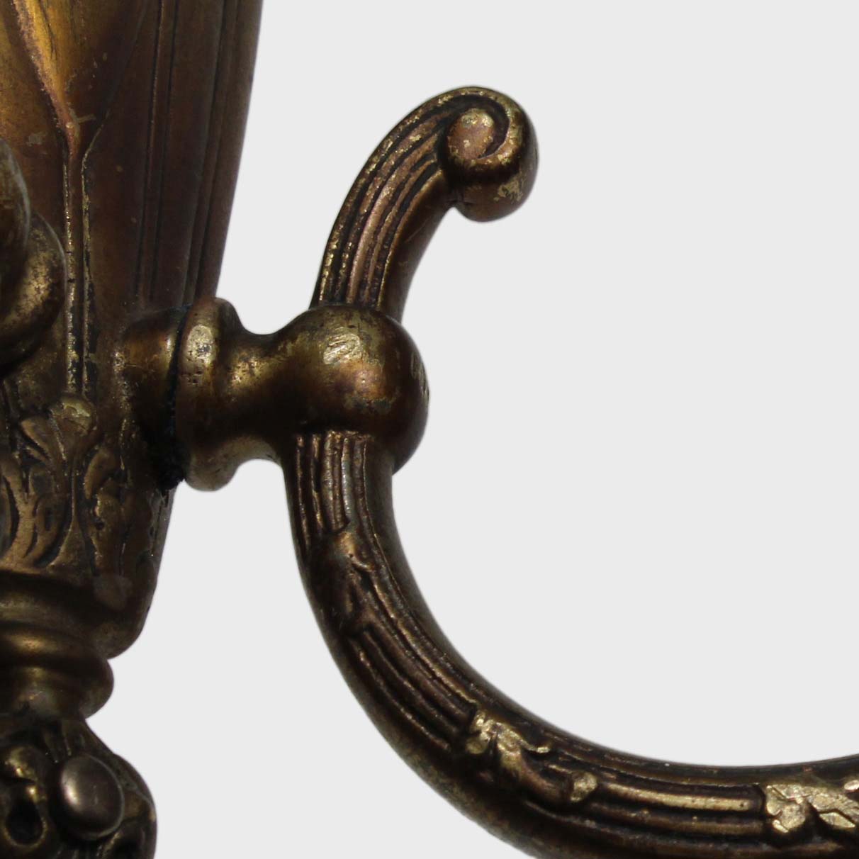 Pair of Antique Cast Bronze Adam Style Double-Arm Sconces-71855
