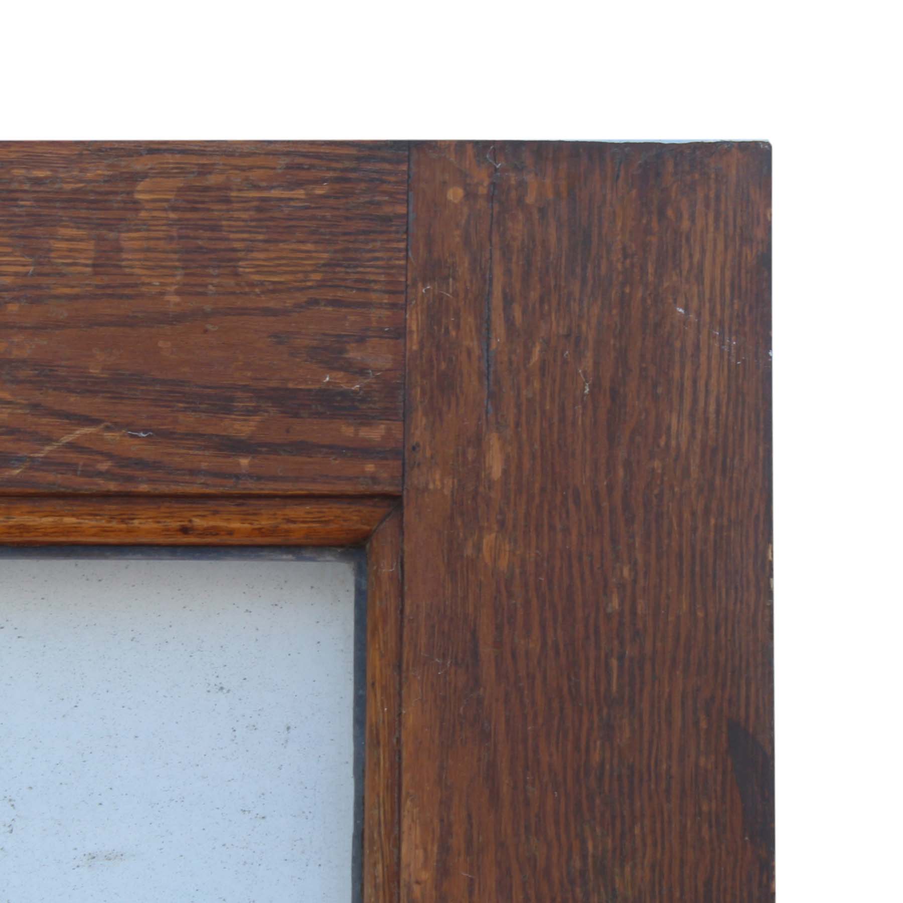 SOLD Salvaged 37” Full View Oak Entry Door with Egg-&-Dart Trim-71903