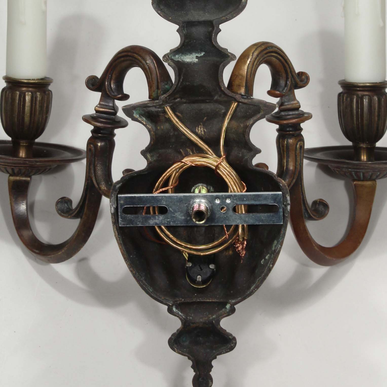 Pair of Antique Bronze Sconces by Caldwell-71463
