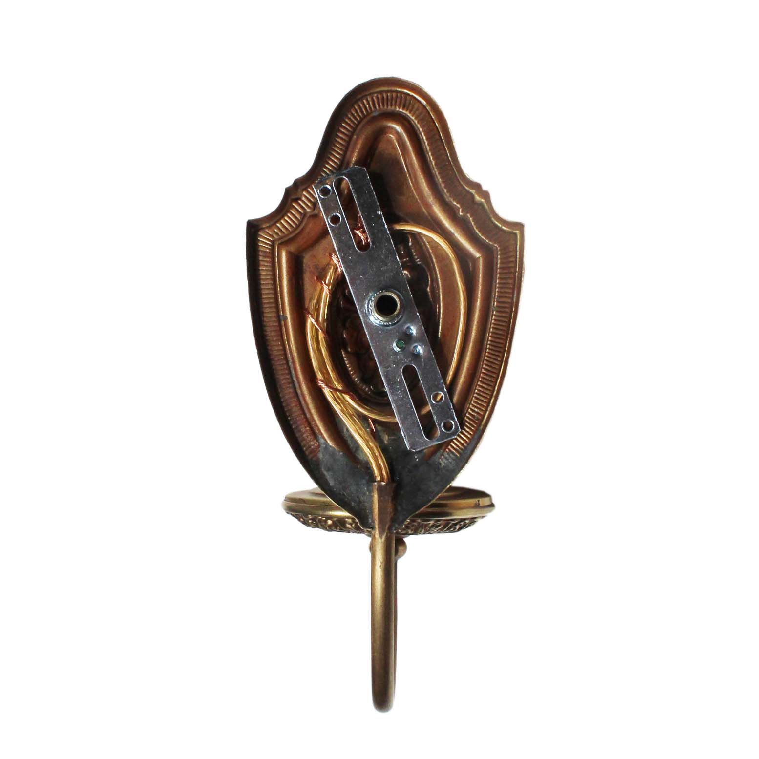 SOLD Pair of Antique Brass Neoclassical Sconces, c. 1920-71758