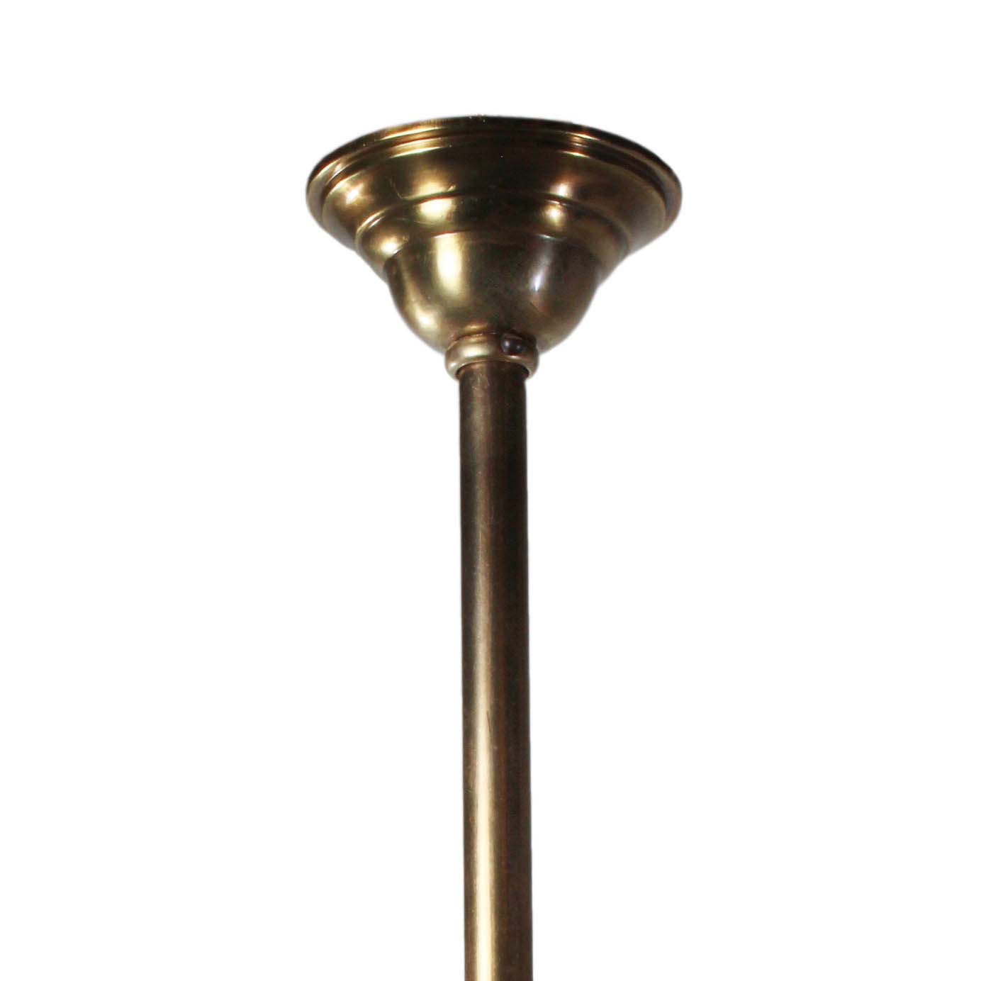 Antique Brass Gas Pendant Light, Late 19th Century-71834