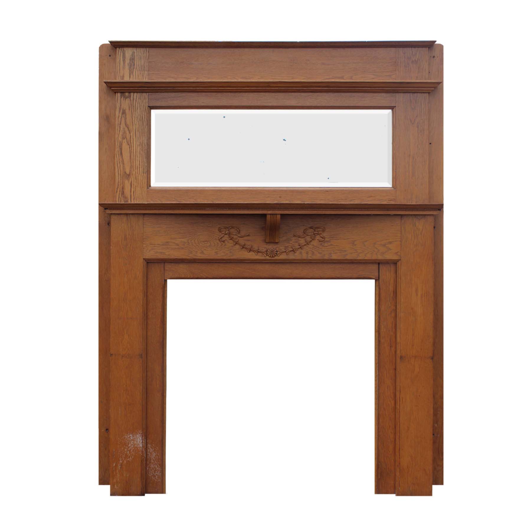 Antique Mantel with Beveled Mirror, Late 1800’s-0