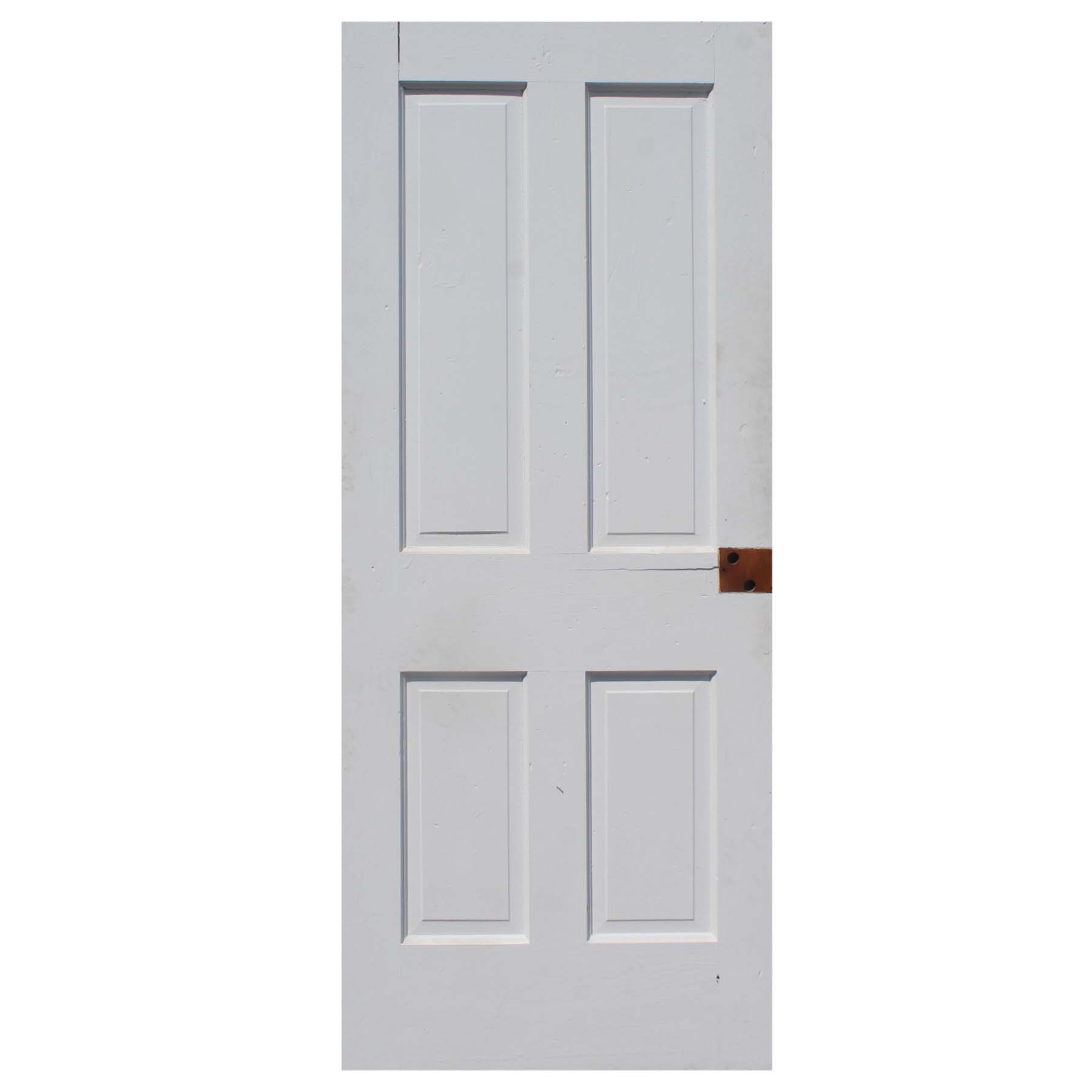 Salvaged 30” Four-Panel Solid Wood Door-0