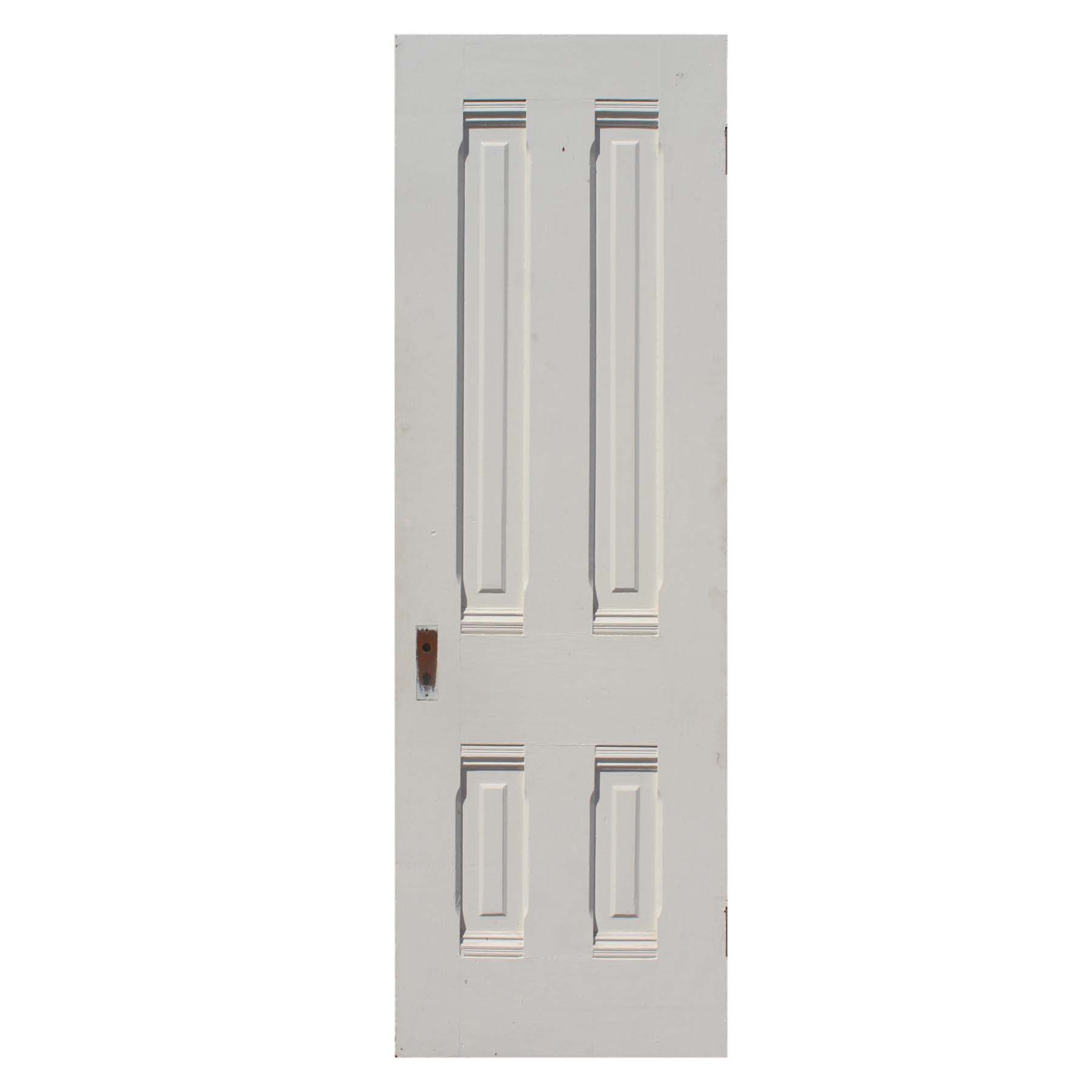 Antique 24” Four-Panel Solid Wood Door-0