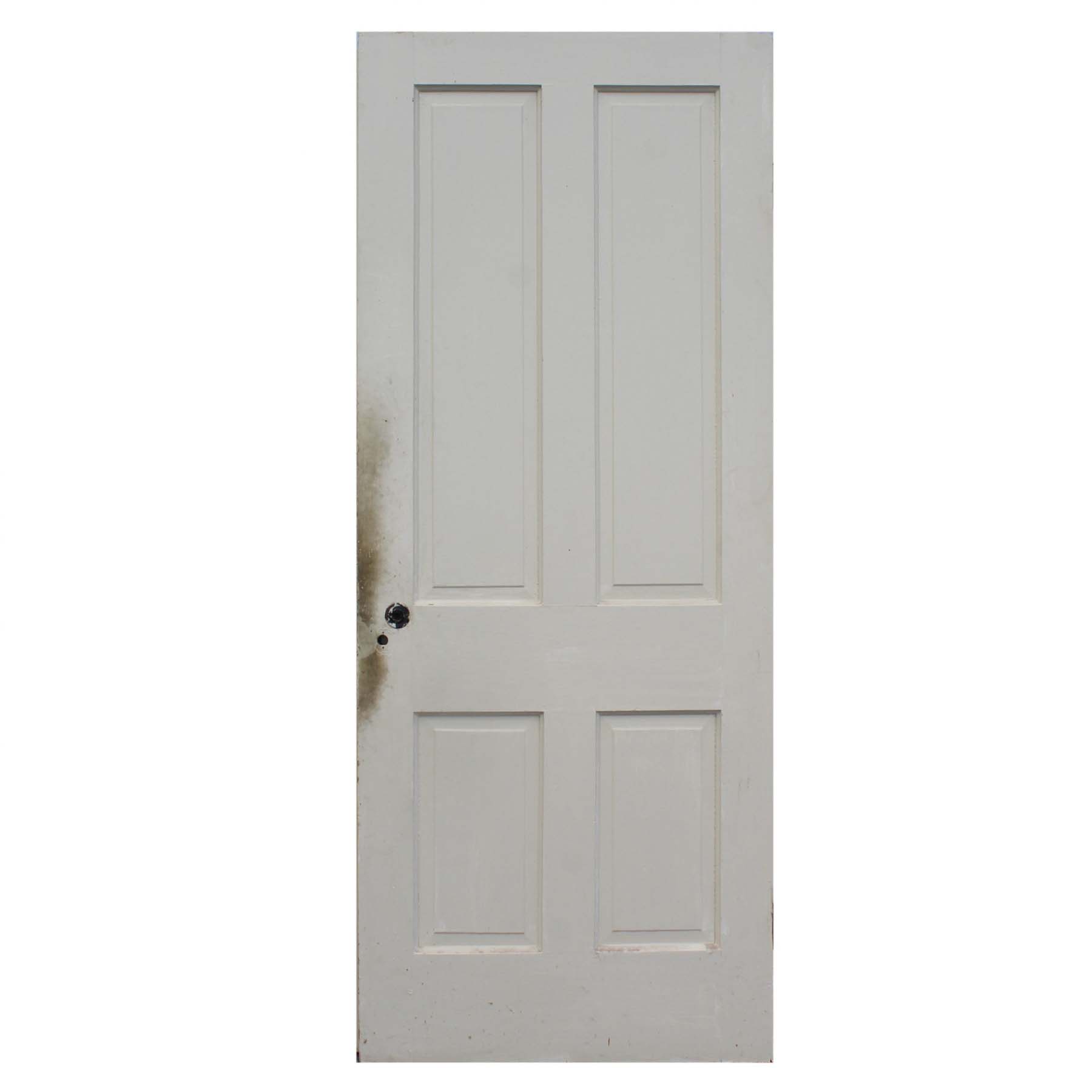 Salvaged 32” Four-Panel Solid Wood Door-0